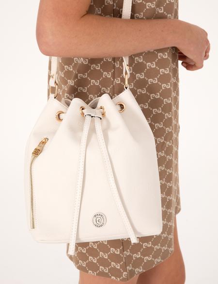 Ekru Büzgülü Çanta - 50279336006