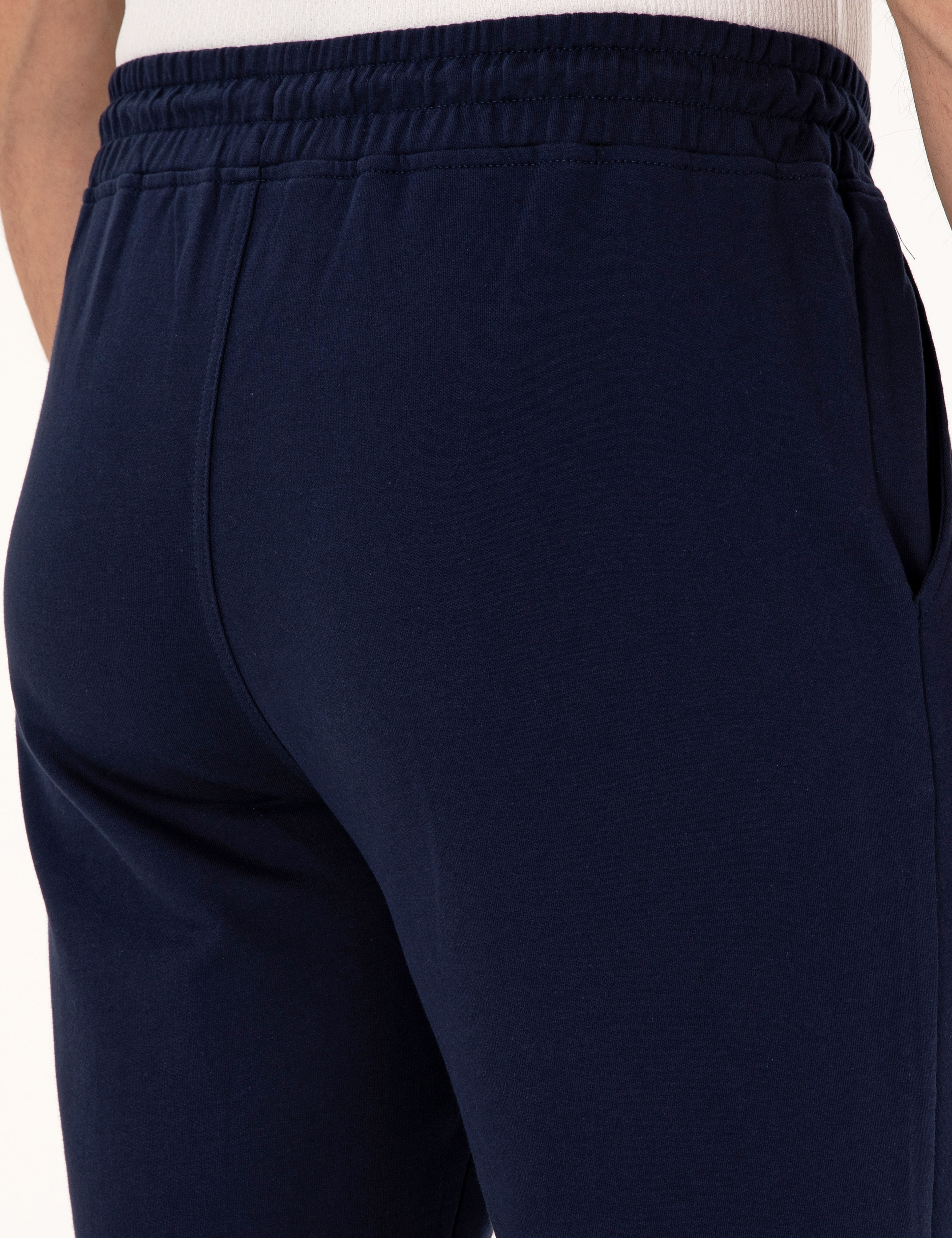 Lacivert Slim Fit Örme Şort