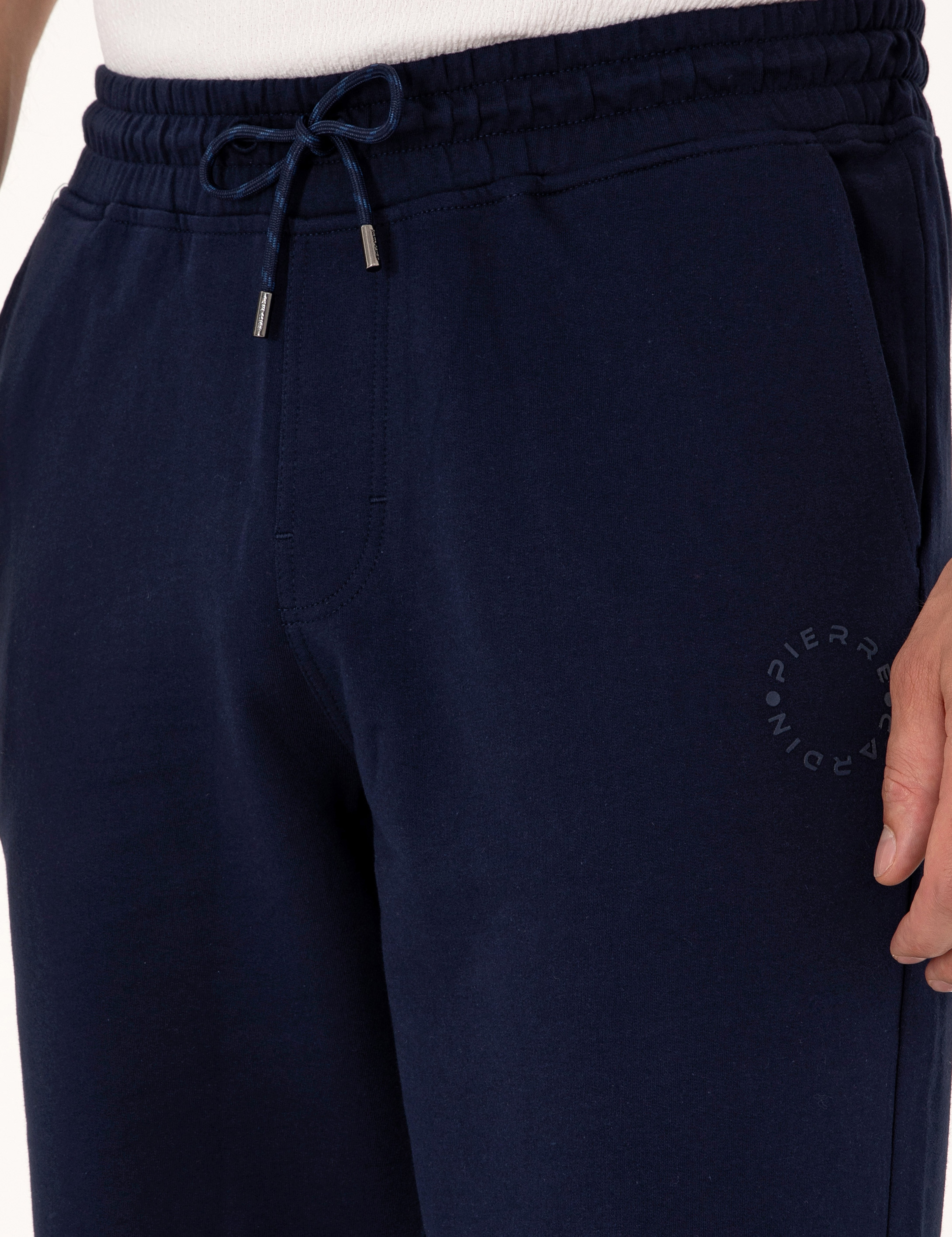 Lacivert Slim Fit Örme Şort - Image 5