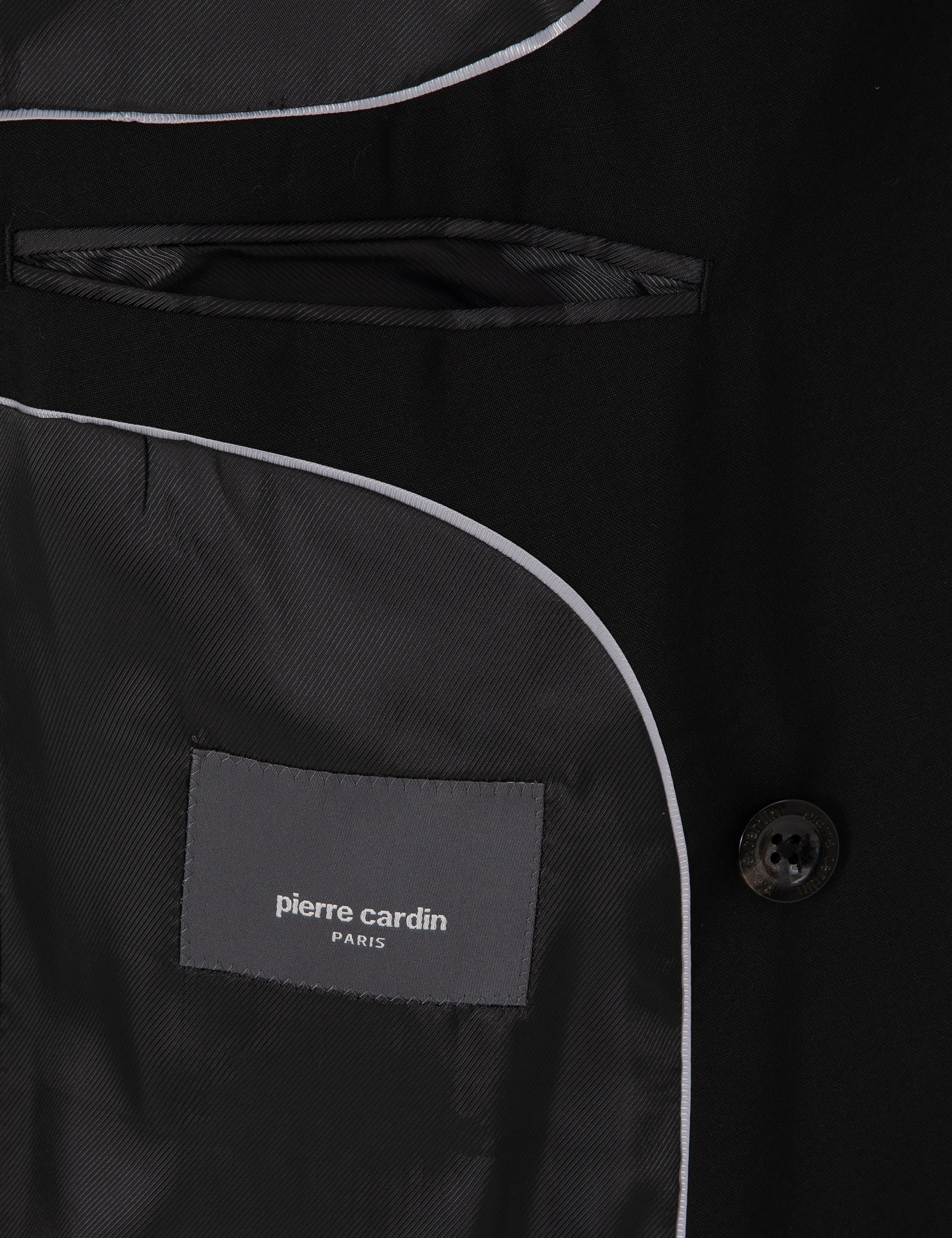 Siyah Extra Slim Fit %100 Yün Kruvaze Takım Elbise
