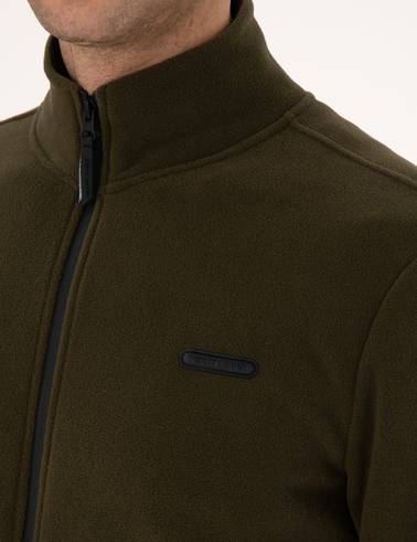 Haki Regular Fit Polar Hırka