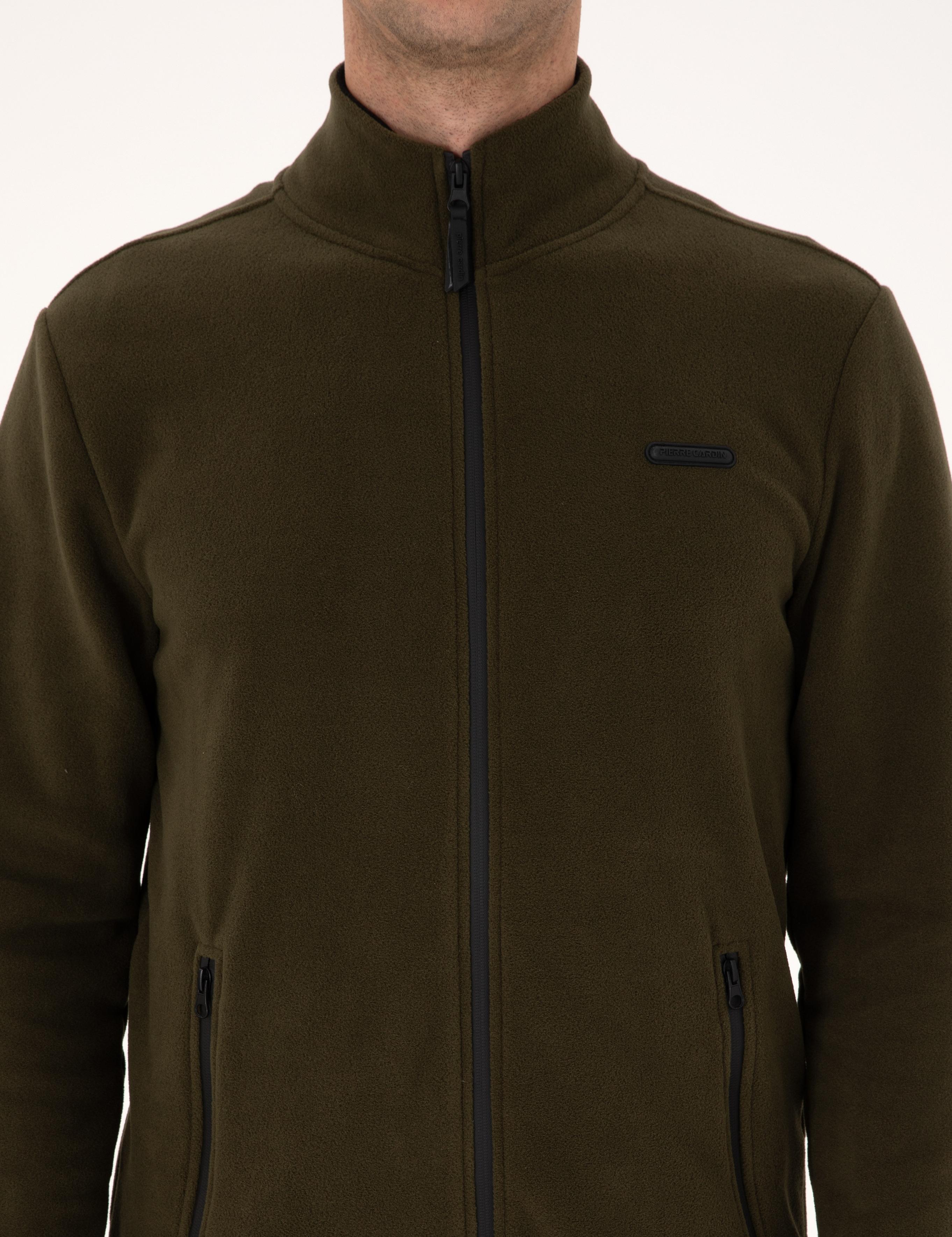 Haki Regular Fit Polar Hırka