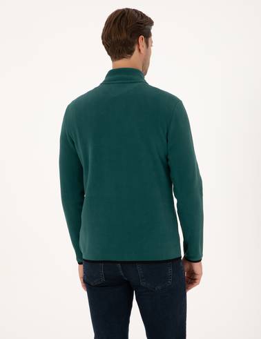 Zümrüt Regular Fit Yarım Fermuarlı Polar Sweatshirt