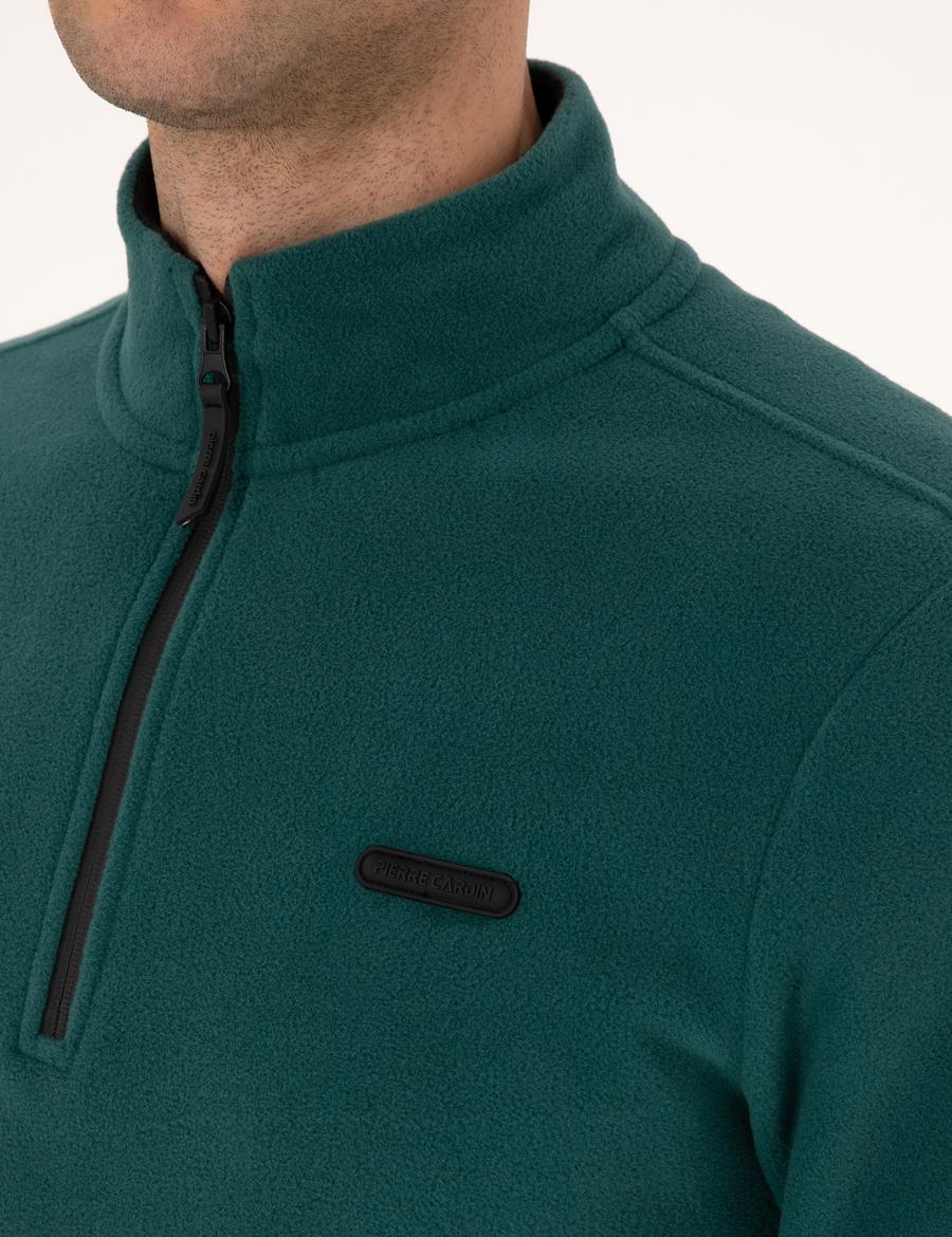 Zümrüt Regular Fit Yarım Fermuarlı Polar Sweatshirt