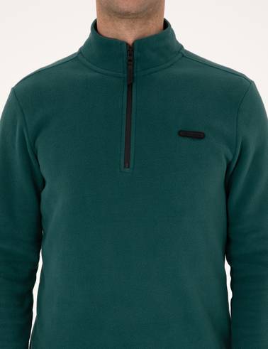 Zümrüt Regular Fit Yarım Fermuarlı Polar Sweatshirt