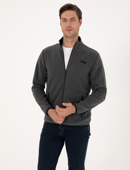 Antrasit Regular Fit Polar Hırka - 50314014007