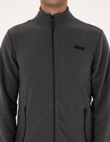 Antrasit Regular Fit Polar Hırka