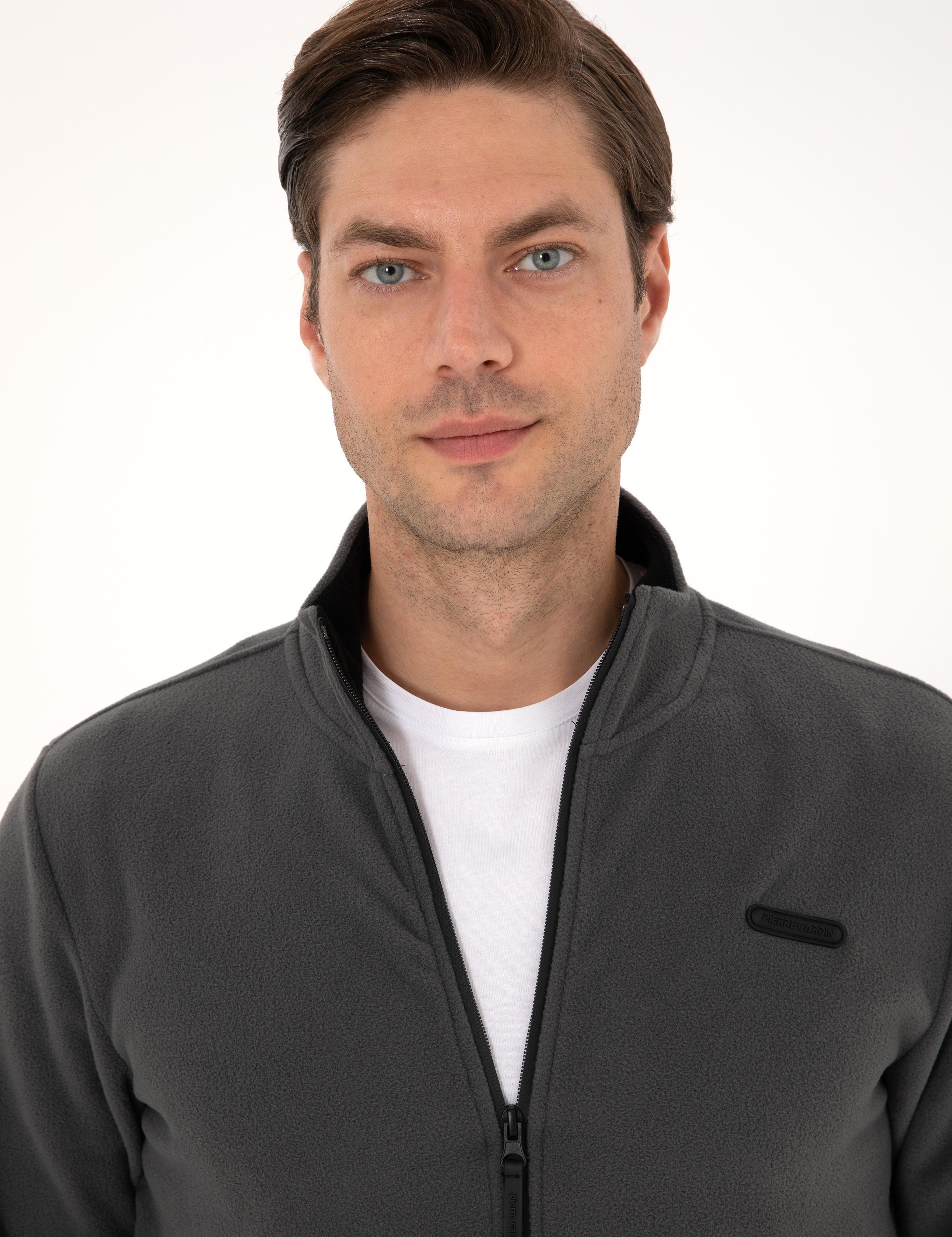 Antrasit Regular Fit Polar Hırka