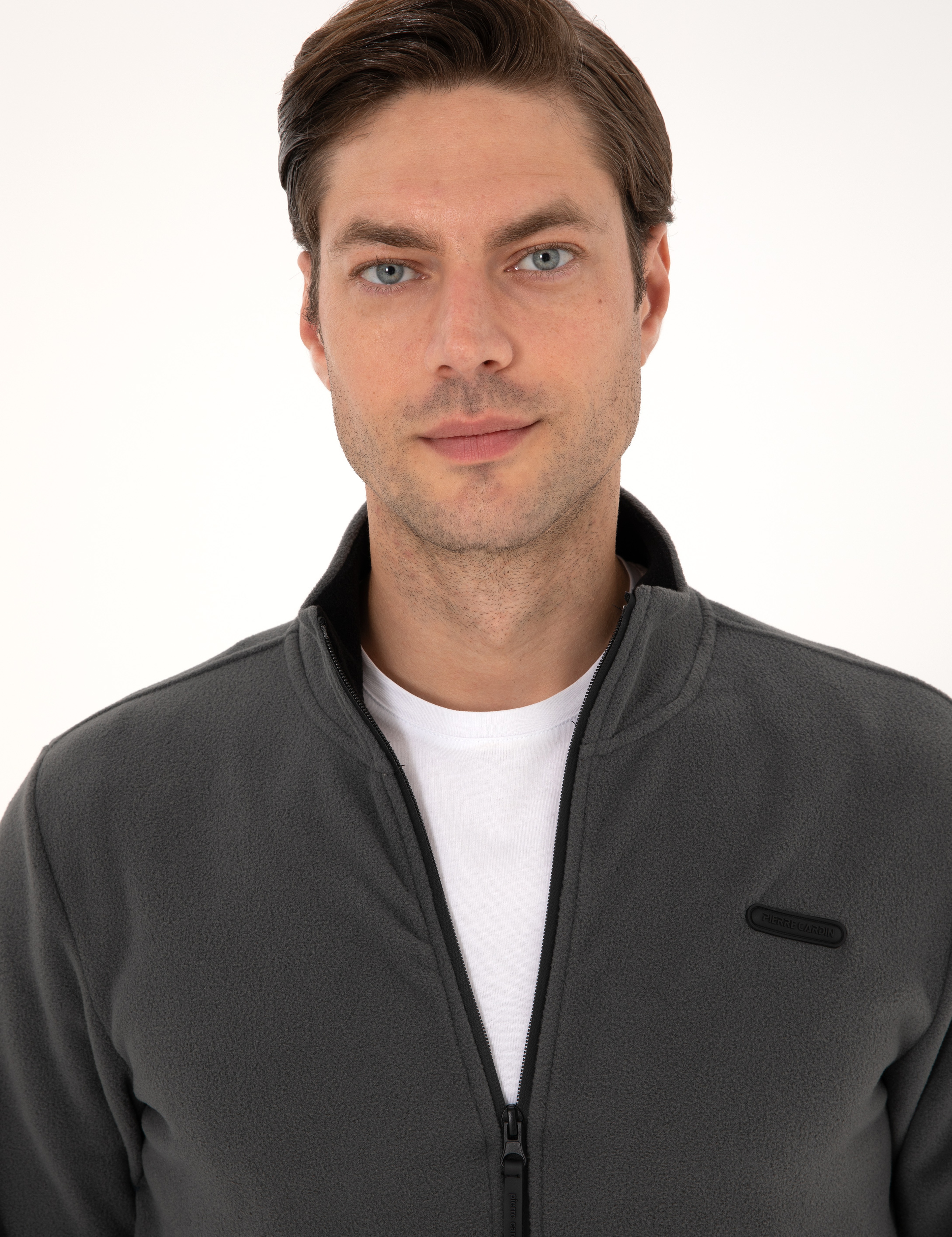 Antrasit Regular Fit Polar Hırka - Image 2