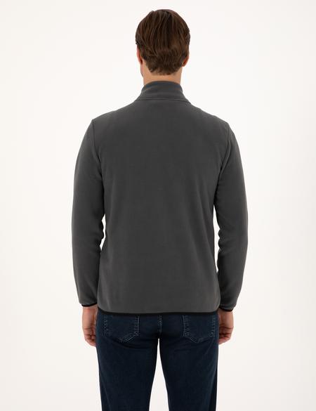 Antrasit Regular Fit Polar Hırka - 50314014007