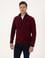 Bordo Regular Fit Yarım Fermuarlı Polar Sweatshirt