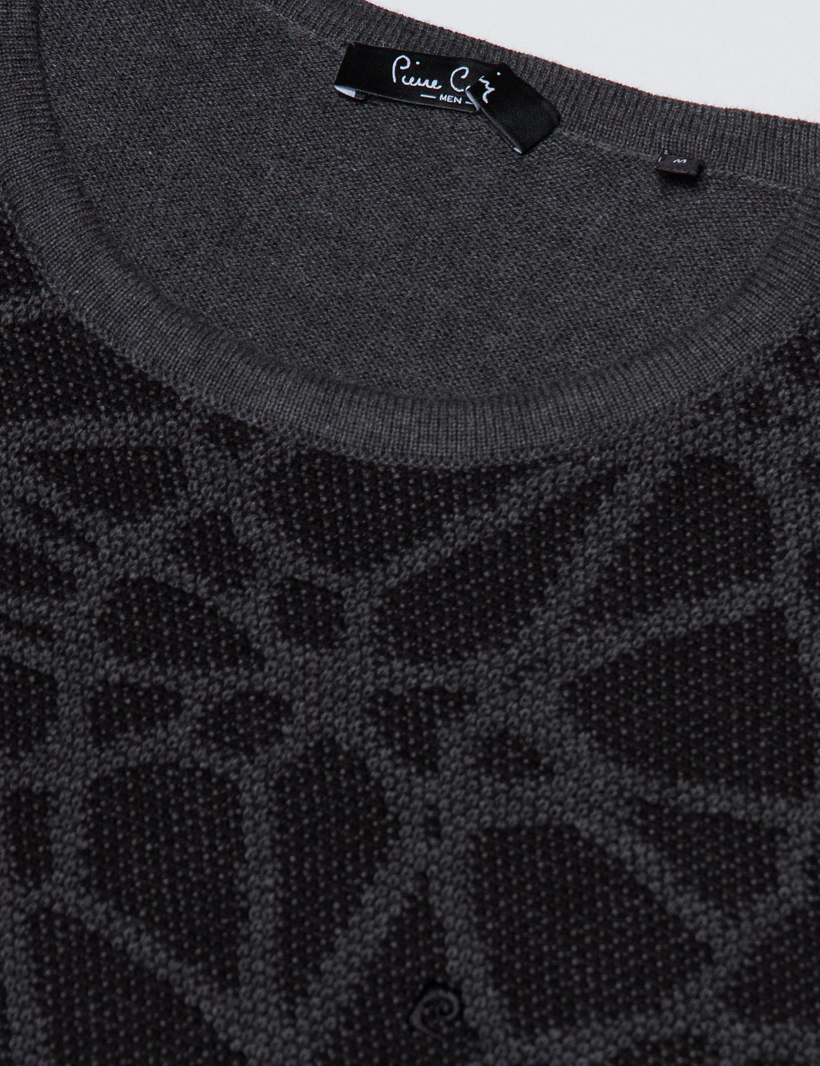 Antrasit Melanj Slim Fit Kazak