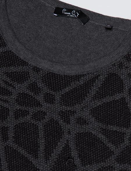 Antrasit Melanj Slim Fit Kazak - 50194445027