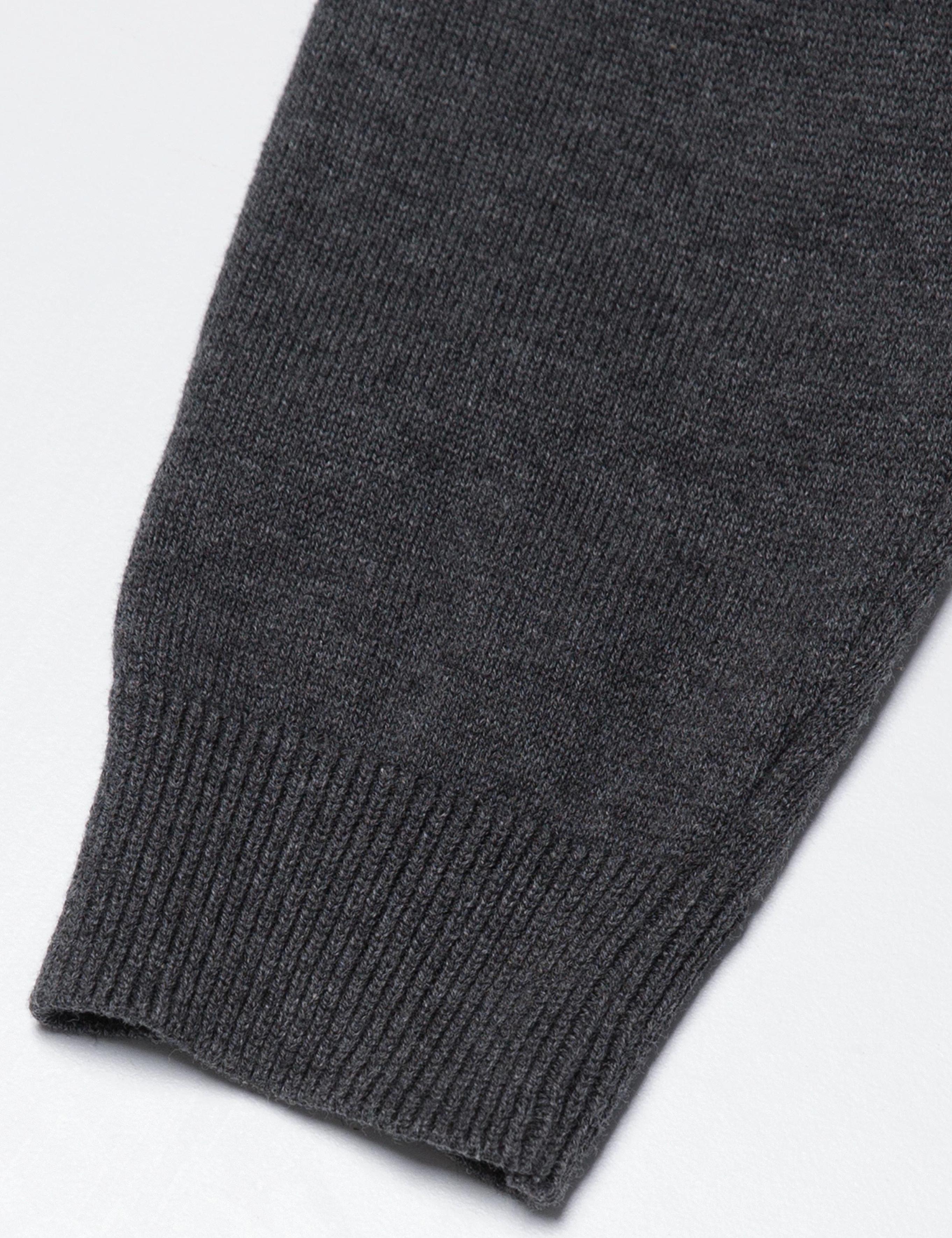 Antrasit Melanj Slim Fit Kazak