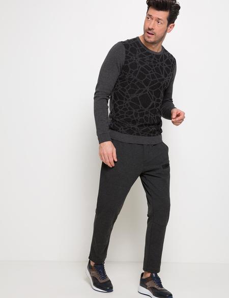 Antrasit Melanj Slim Fit Kazak - 50194445027
