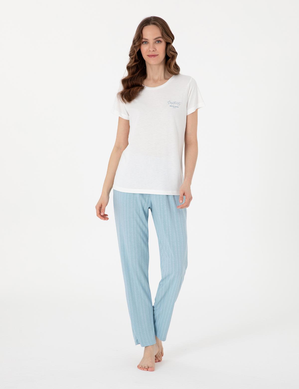 Beyaz Kısakollu Pijama Takımı - 50318997005