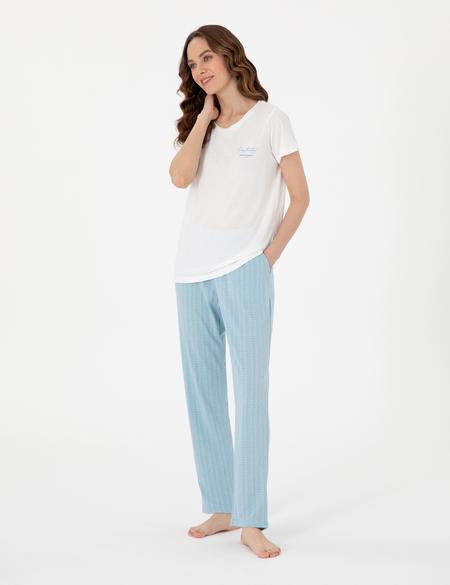 Beyaz Kısakollu Pijama Takımı - 50318997005