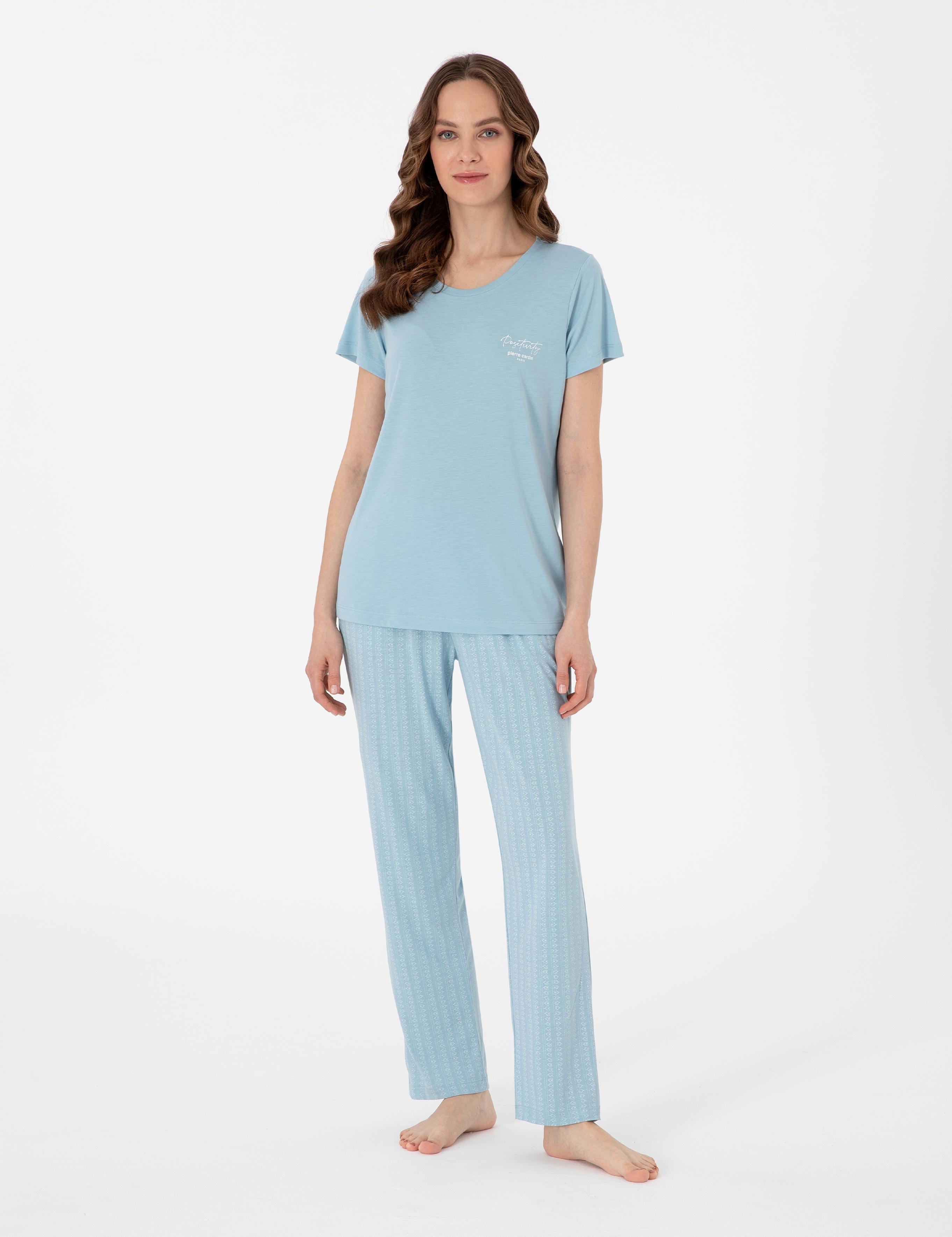 Mavi Kısakollu Pijama Takımı