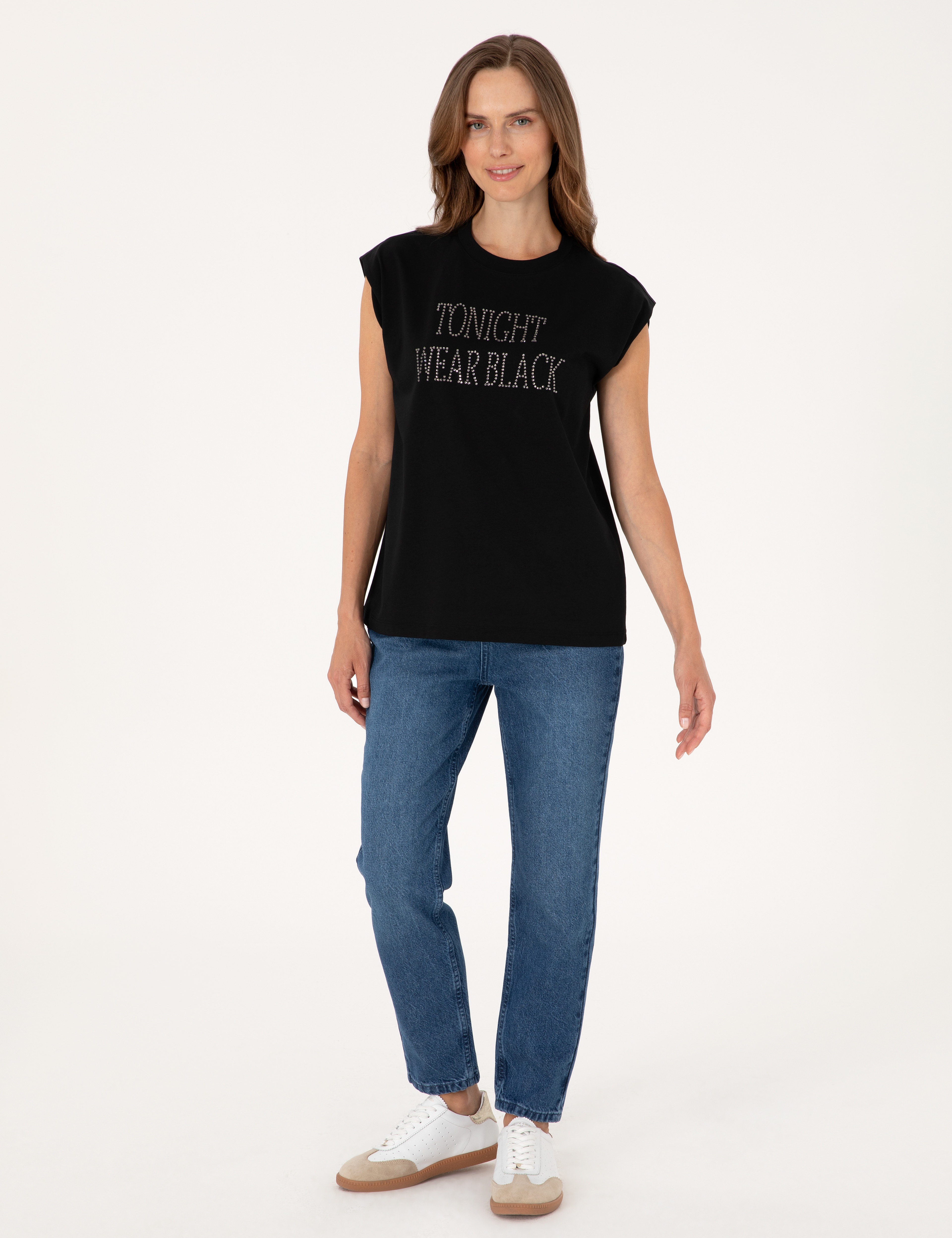 Siyah Regular Fit Tişört - Image 4