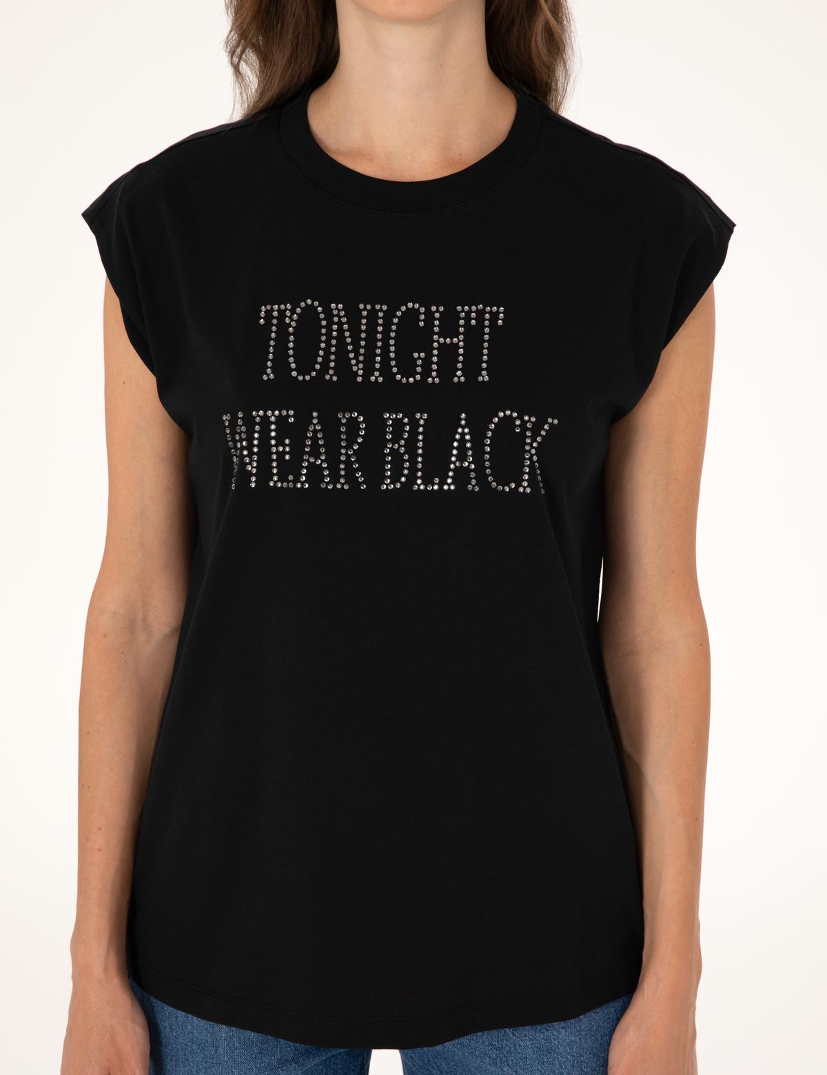 Siyah Regular Fit Tişört - 50305815012