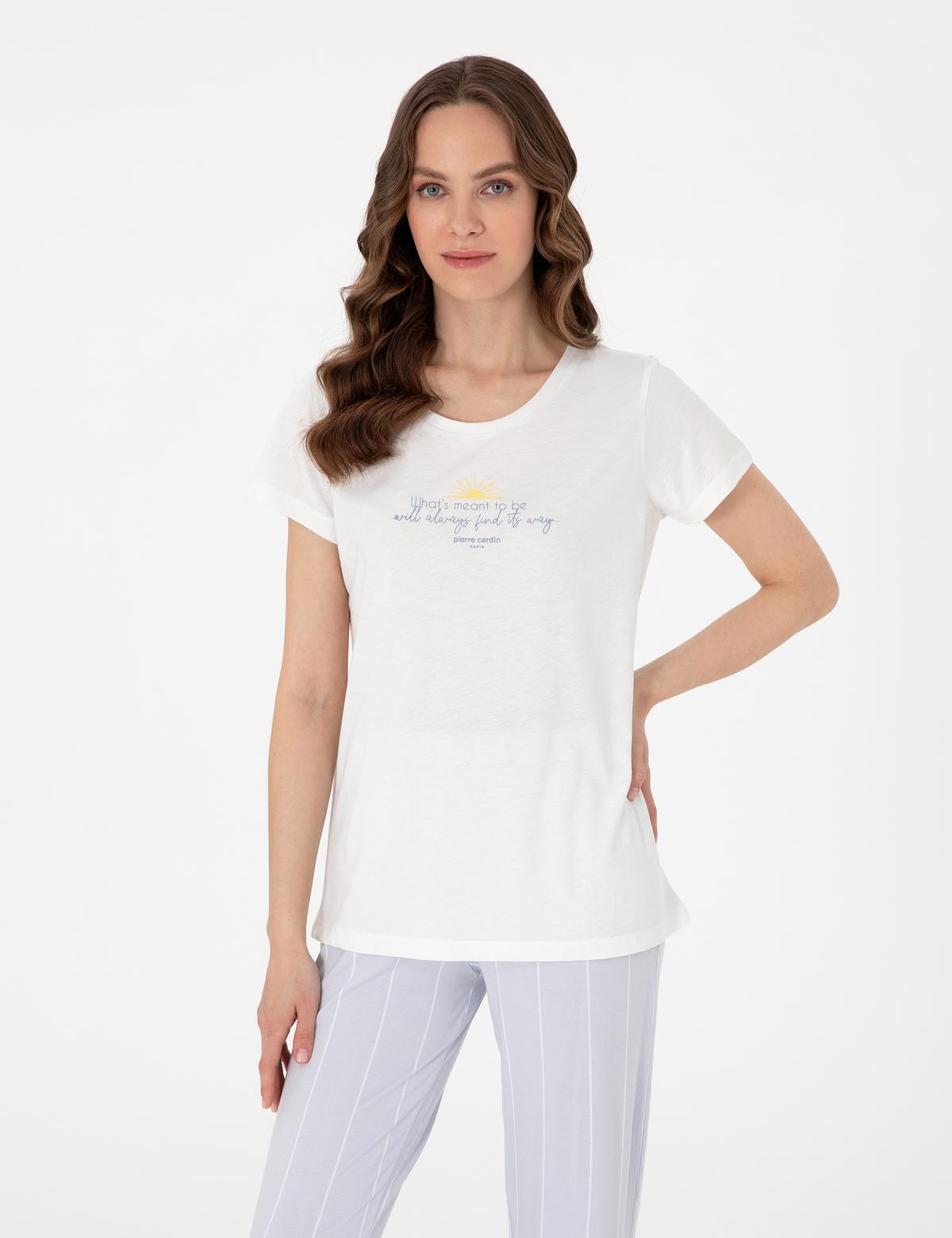 Beyaz Kısakollu Pijama Takımı - 50318992008