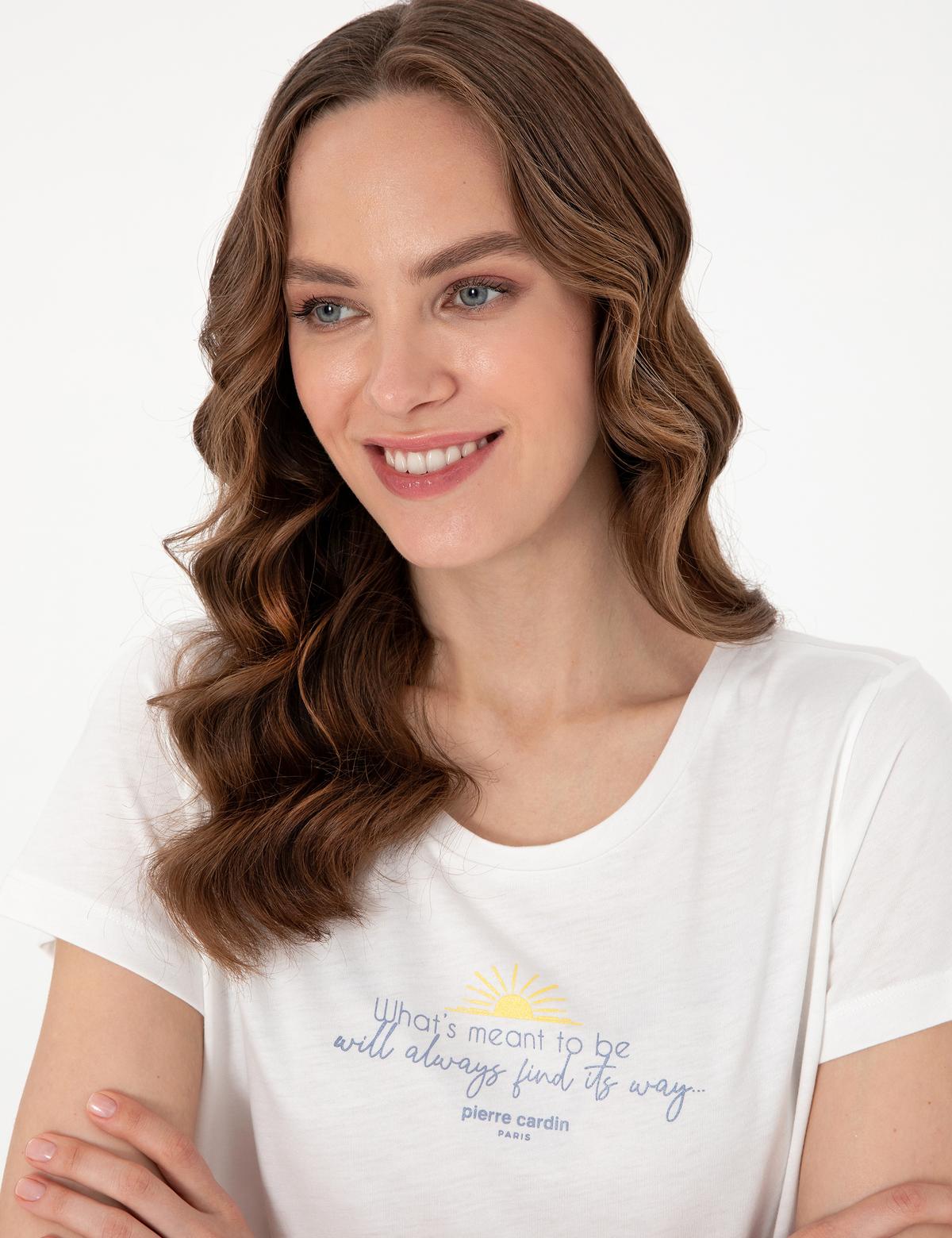 Beyaz Kısakollu Pijama Takımı - 50318992008