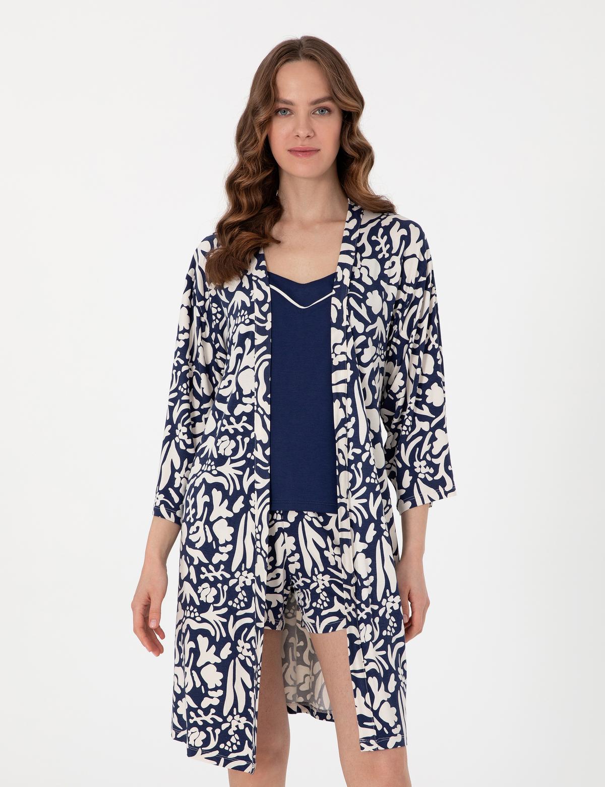 Lacivert 3'lü Pijama Takımı - 50319034003