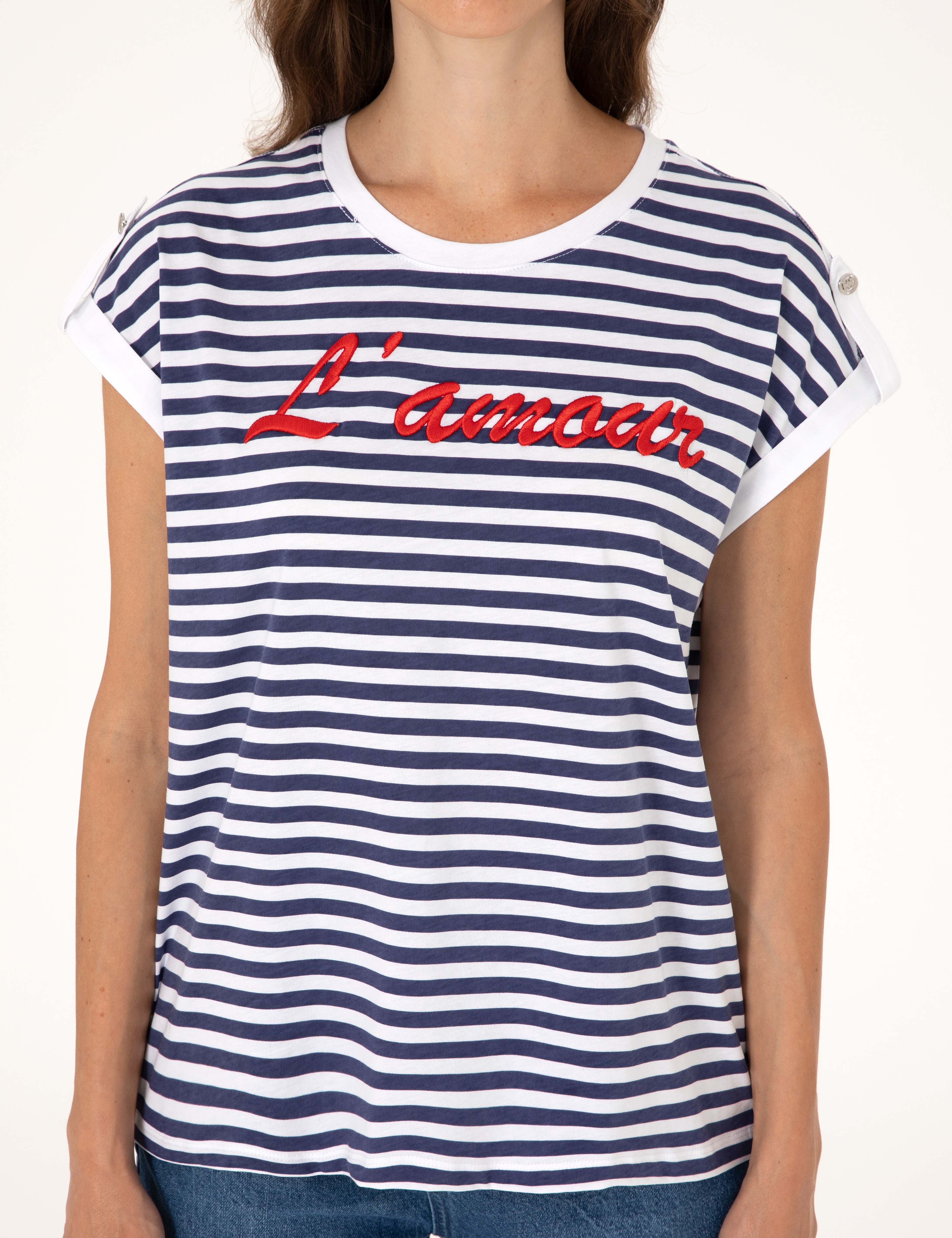 Beyaz Comfort Fit Tişört - Image 6