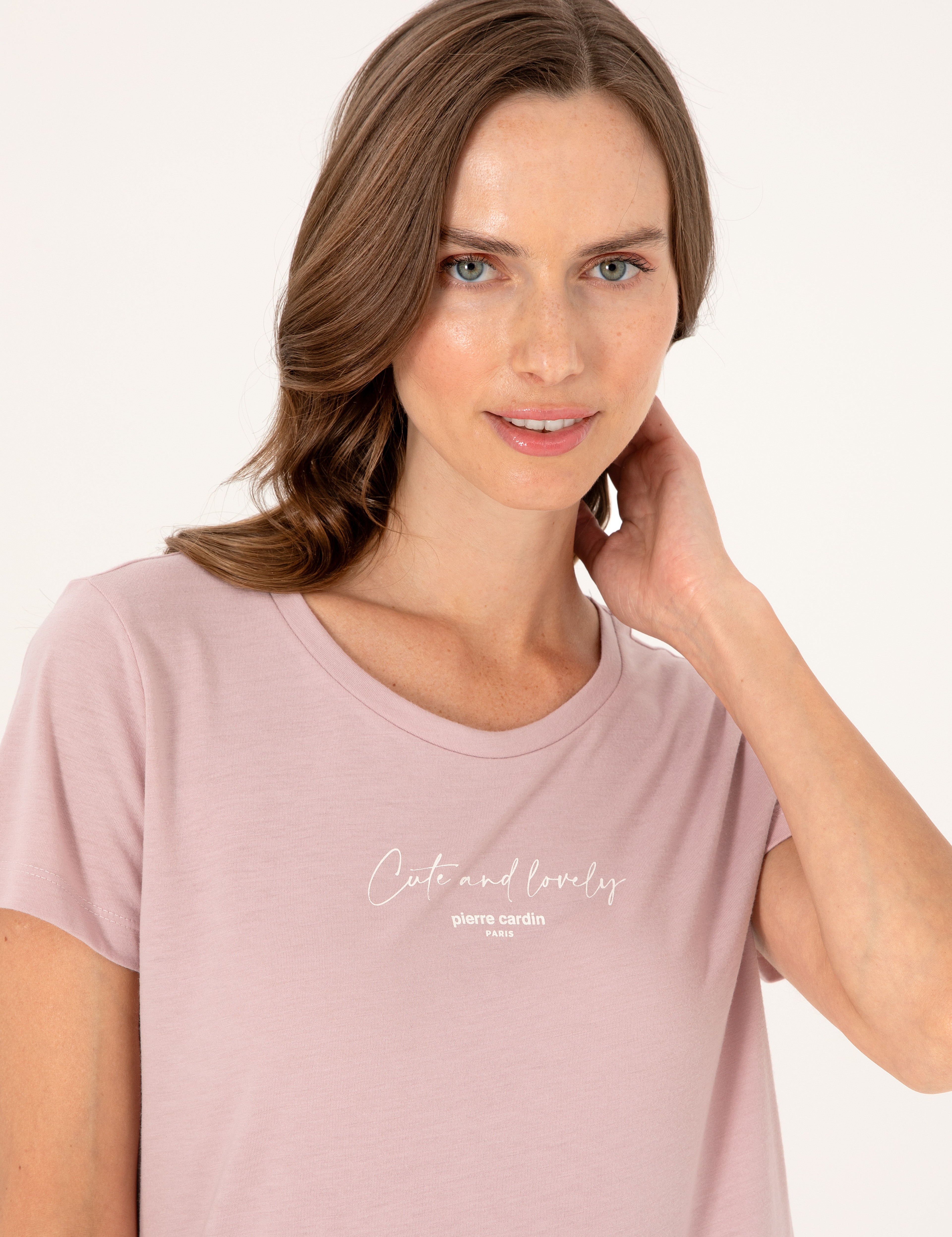 Pudra Kısakollu Pijama Takımı - Image 2