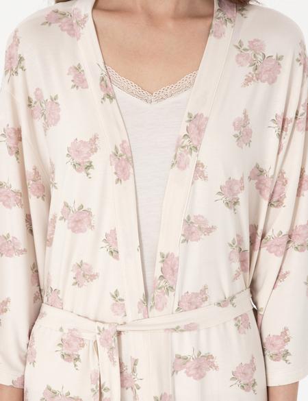 Krem 3'lü Pijama Takımı - 50318989002