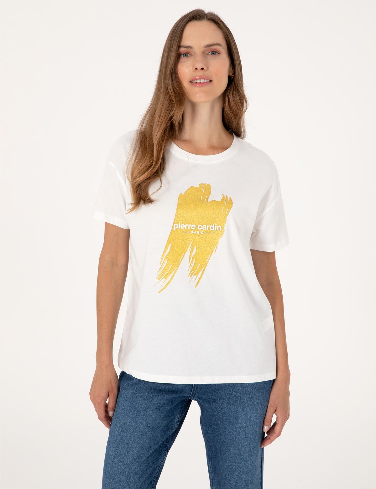 Beyaz Regular Fit Tişört - 50307109005