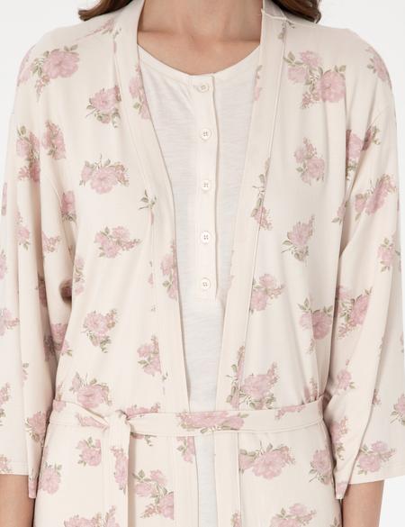 Krem 3'lü Lohusa Pijama Takımı - 50319059004