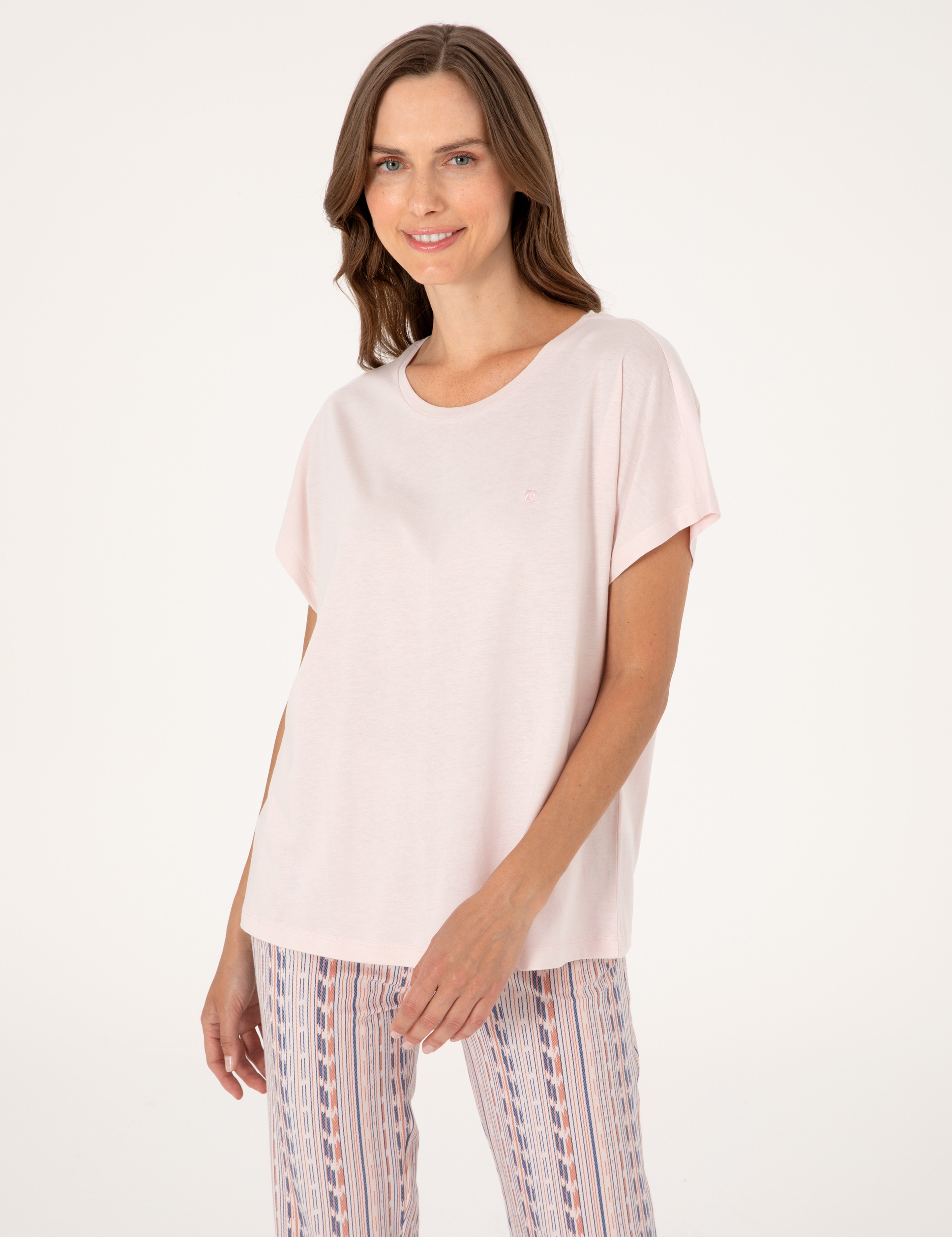 Pudra Kısakollu Pijama Takımı - Image 3
