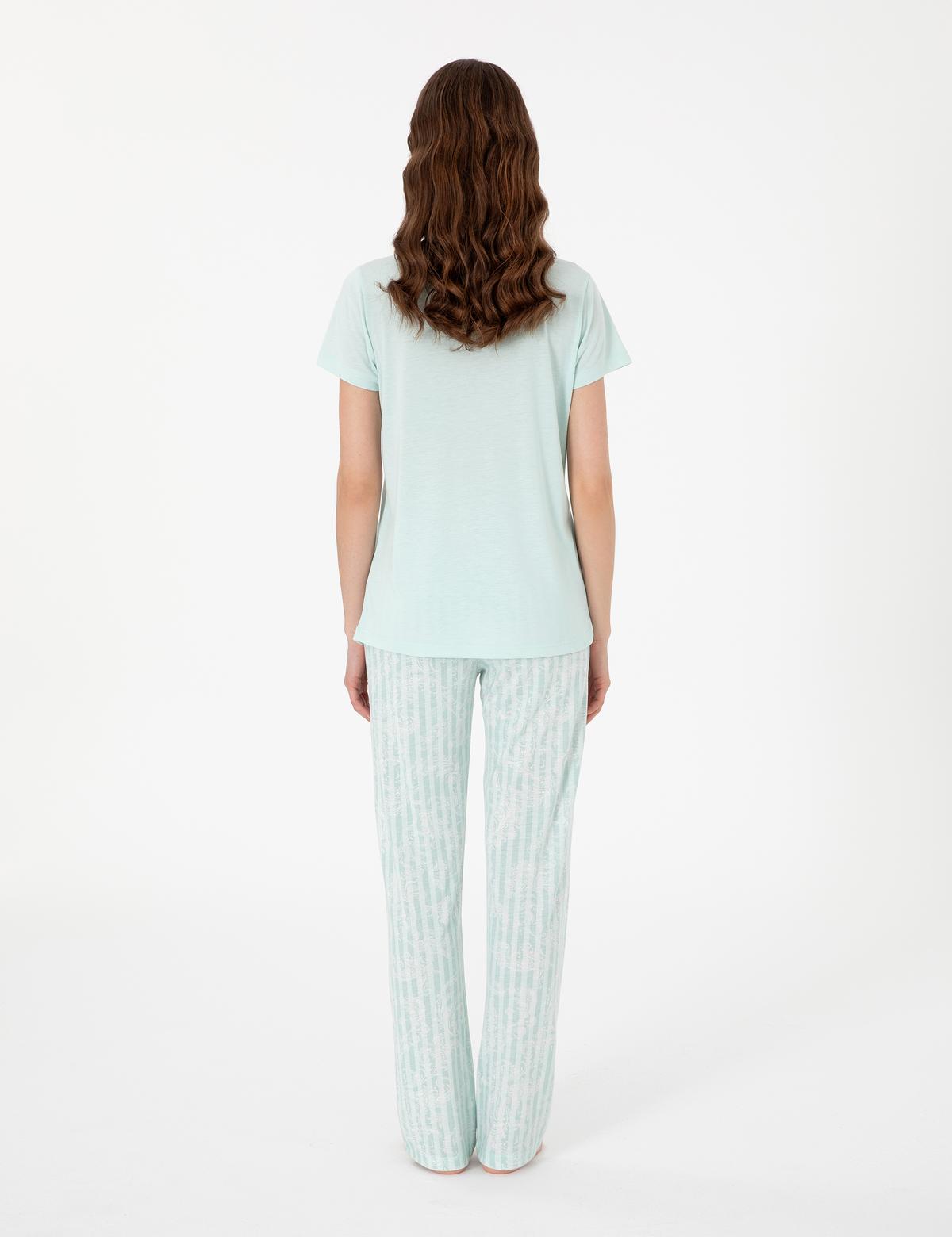 Mint Kısakollu Pijama Takımı - 50318972003