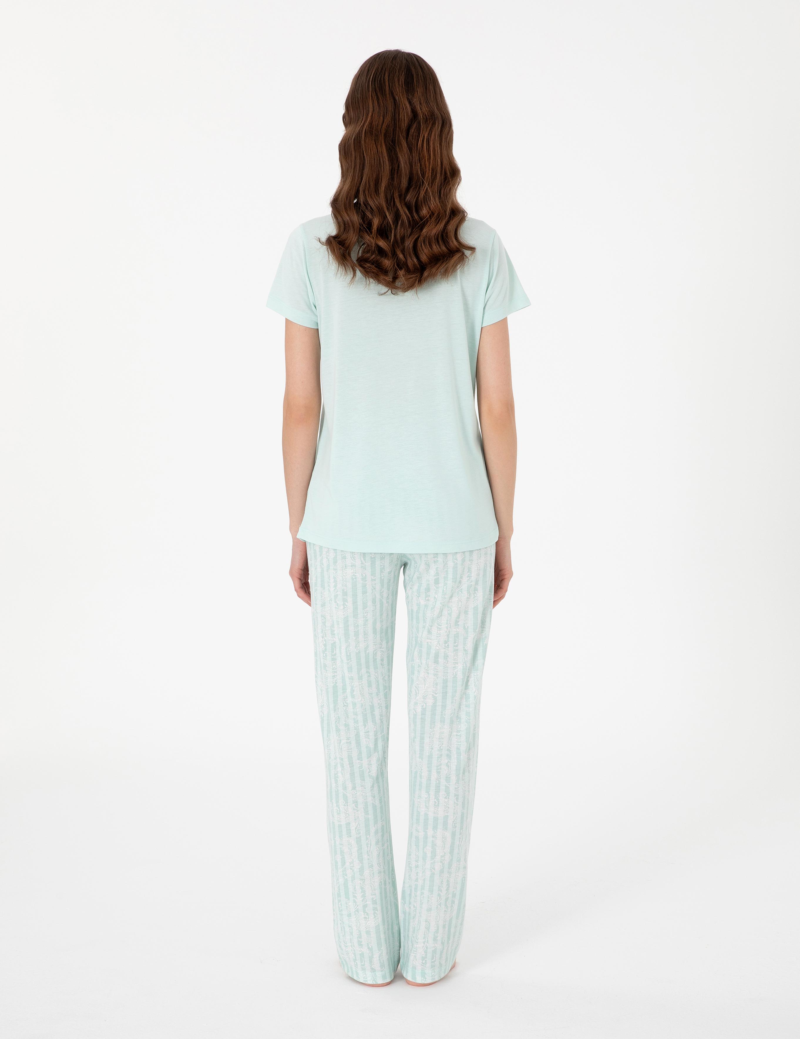 Mint Kısakollu Pijama Takımı