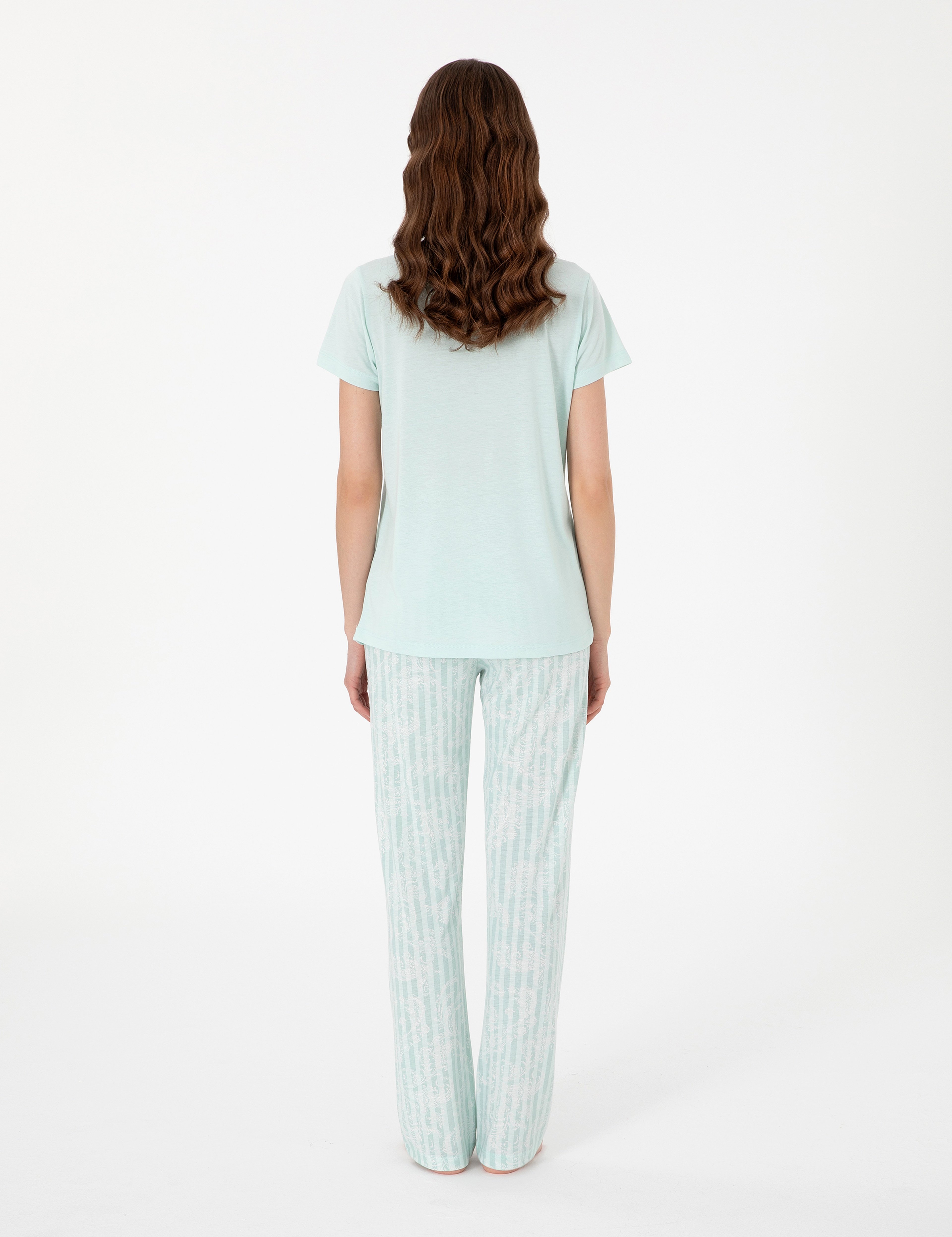 Mint Kısakollu Pijama Takımı - Image 5