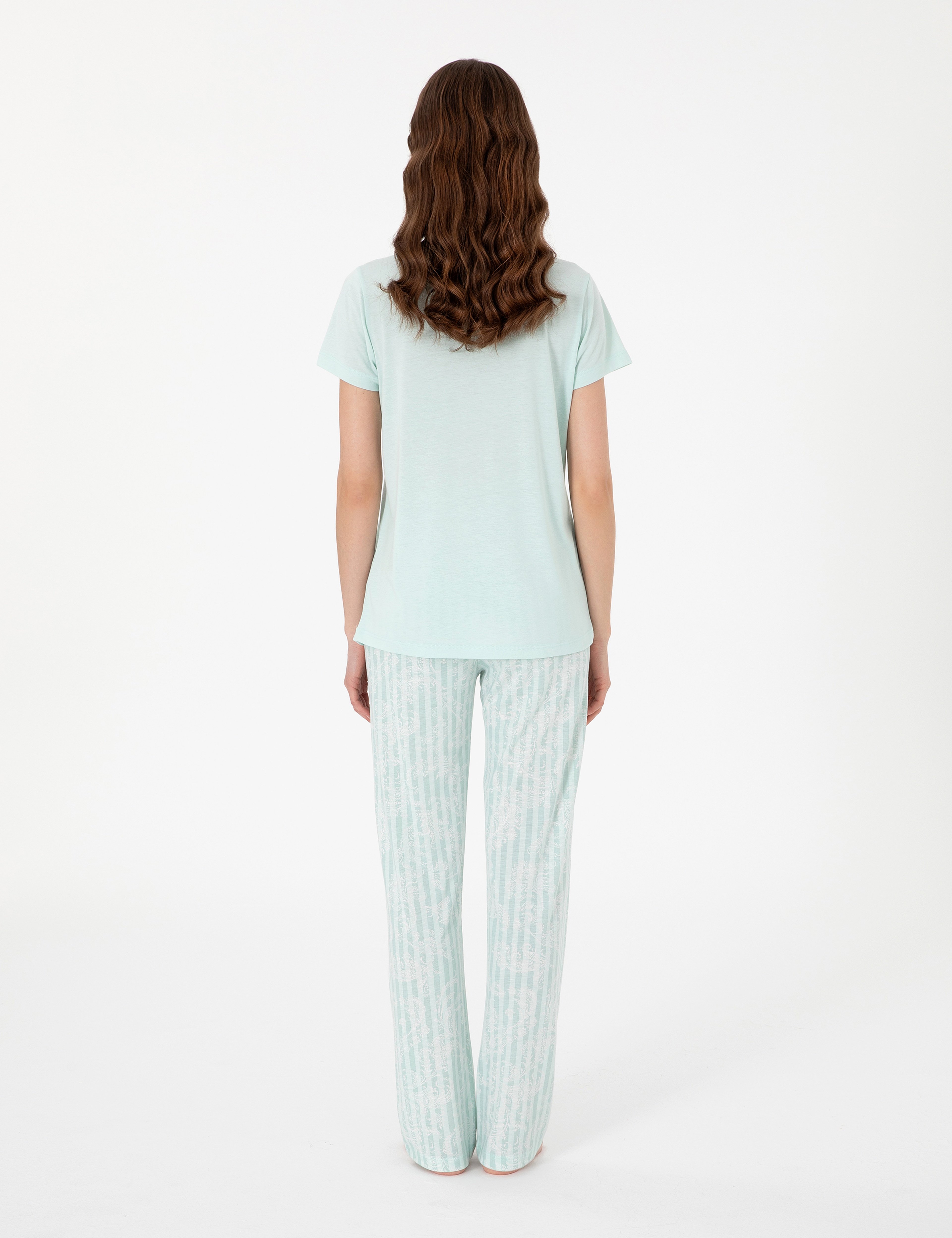 Mint Kısakollu Pijama Takımı
