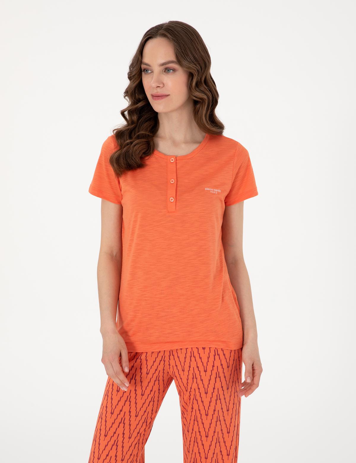 Turuncu Kısakollu Pijama Takımı - 50318996001