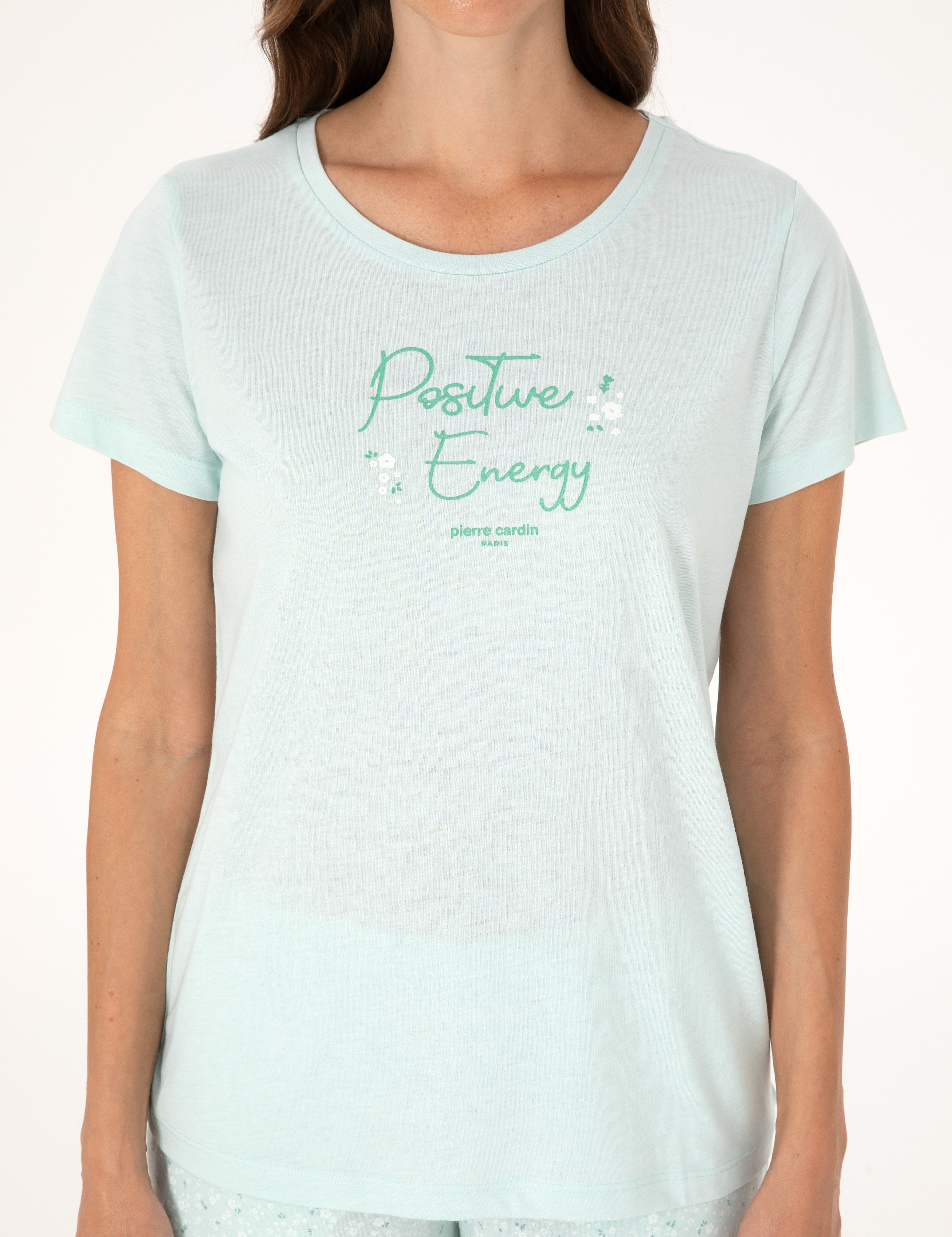 Mint Kısakollu Şort Pijama Takımı - Image 6