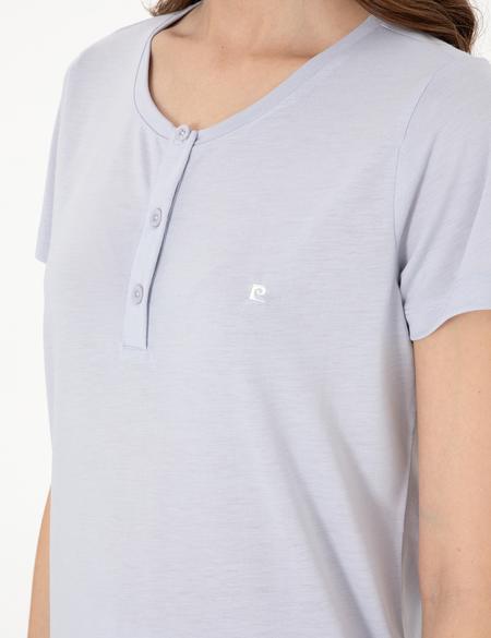 Mavi Kısakollu Kapri Pijama Takımı - 50319043003