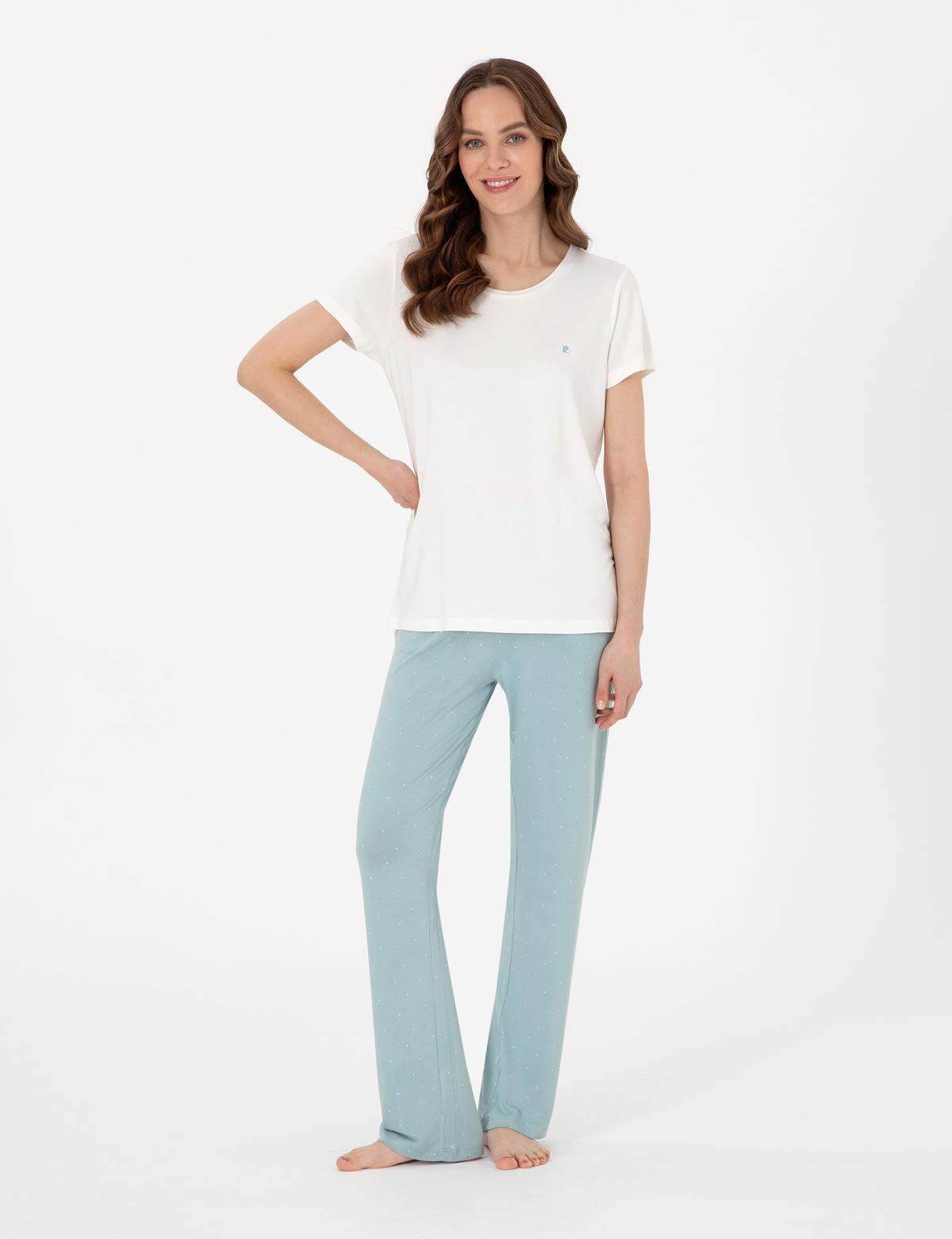 Beyaz Kısakollu Pijama Takımı - 50318994001