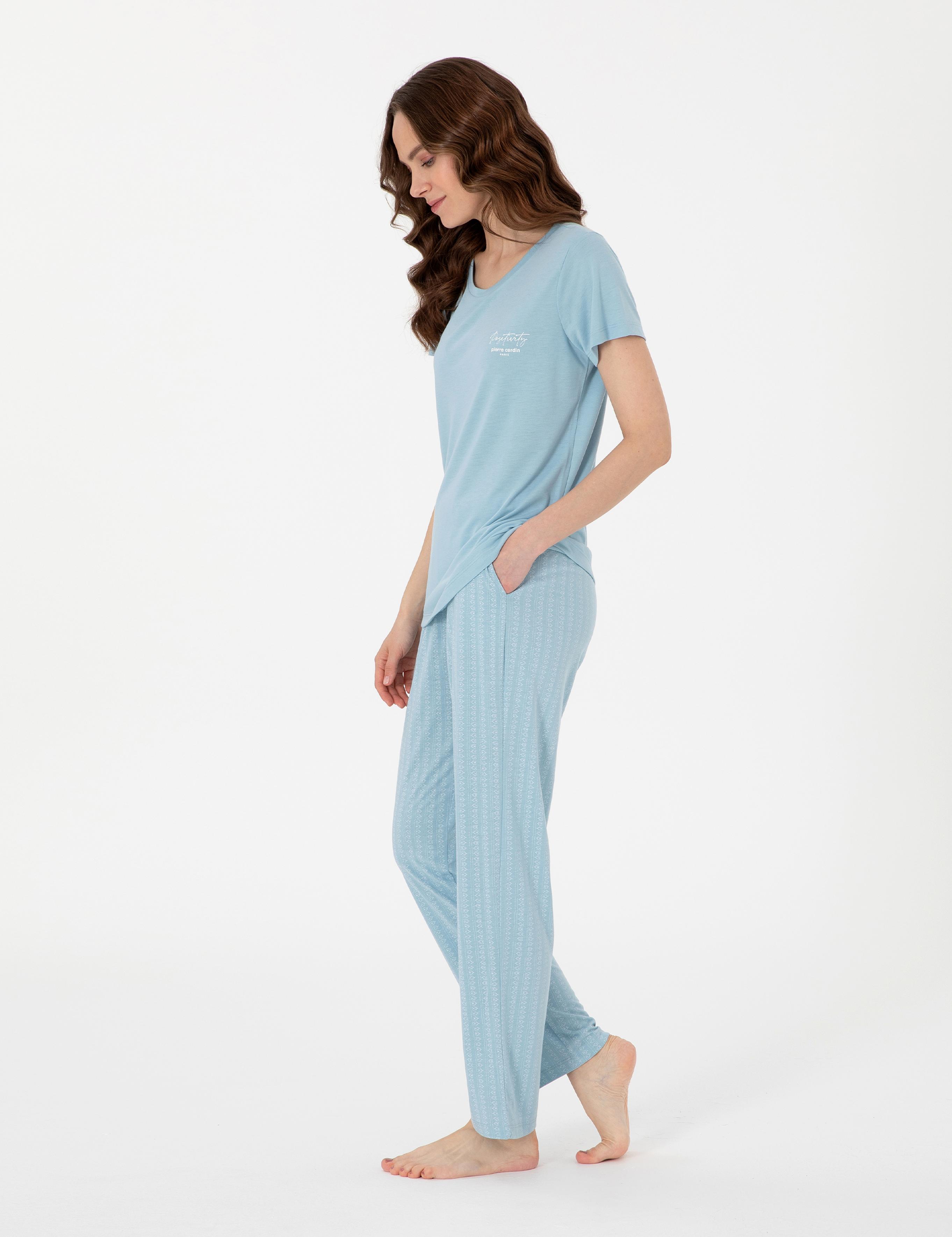 Mavi Kısakollu Pijama Takımı