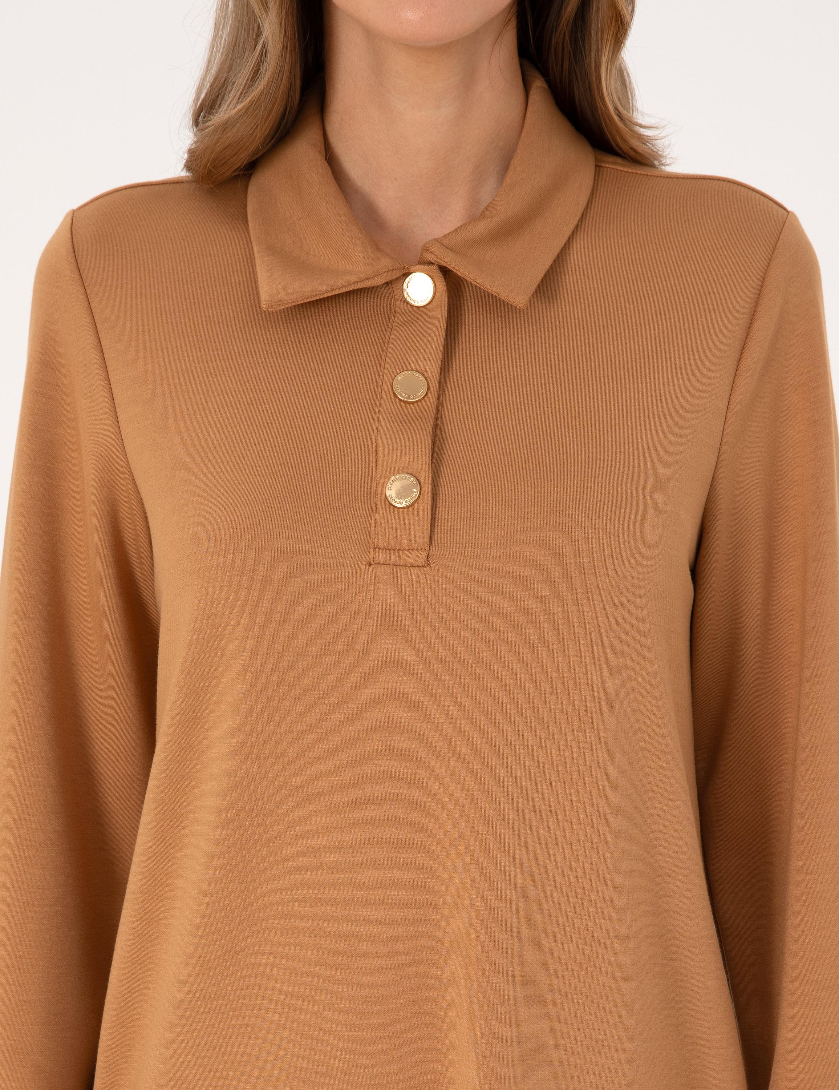 Camel Regular Fit Modal Kumaş Örme Elbise