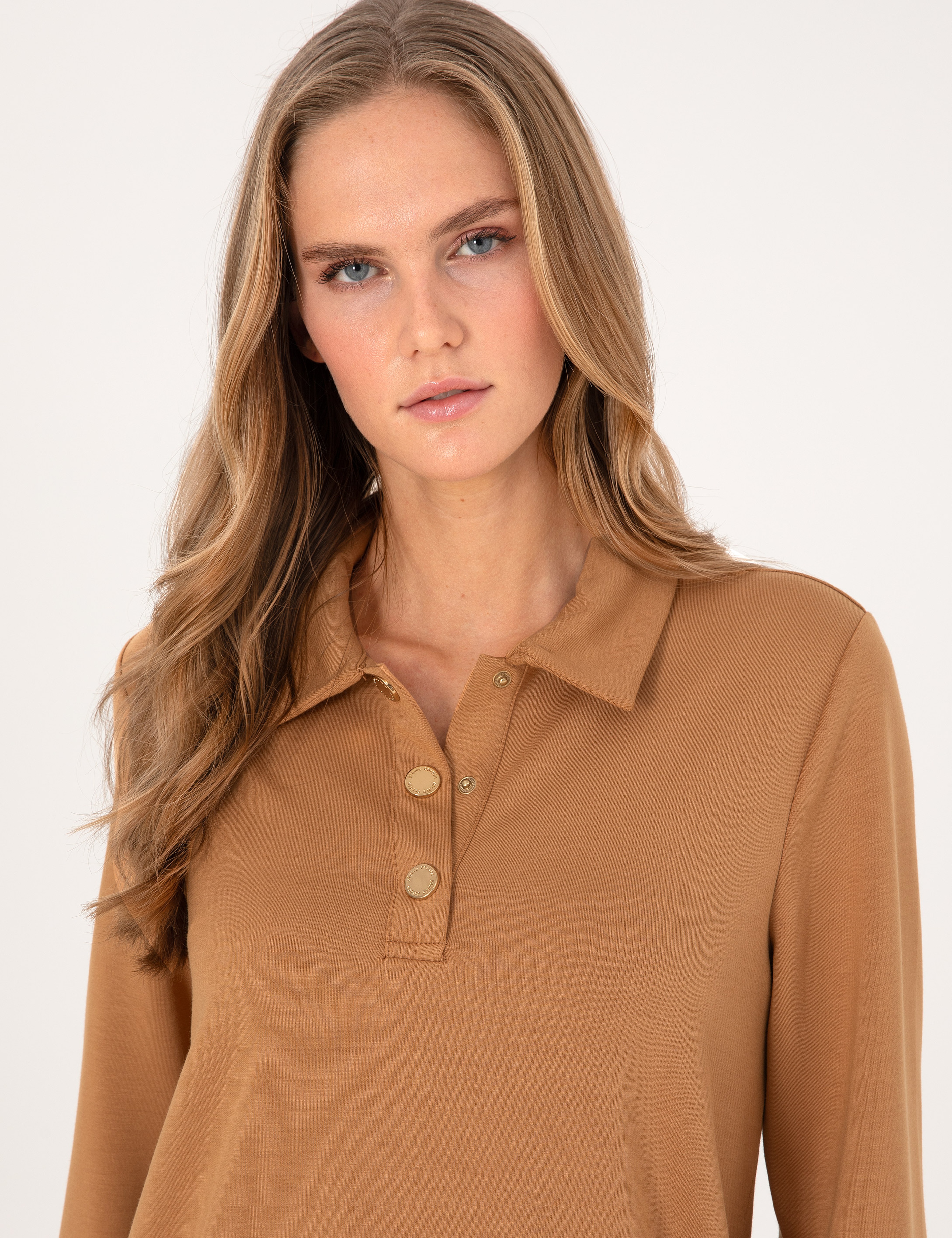 Camel Regular Fit Modal Kumaş Örme Elbise - Image 2