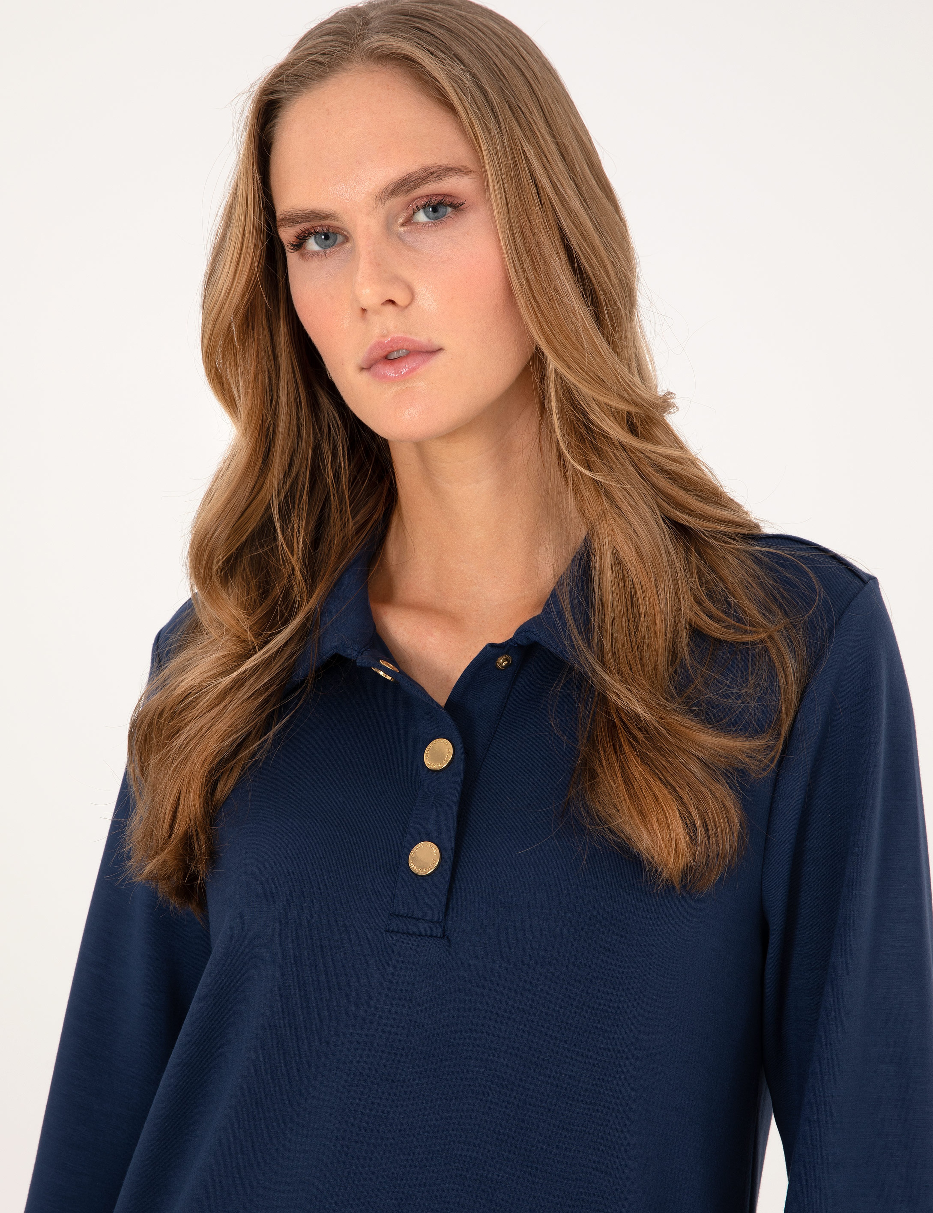 Lacivert Regular Fit Modal Kumaş Örme Elbise - Image 2