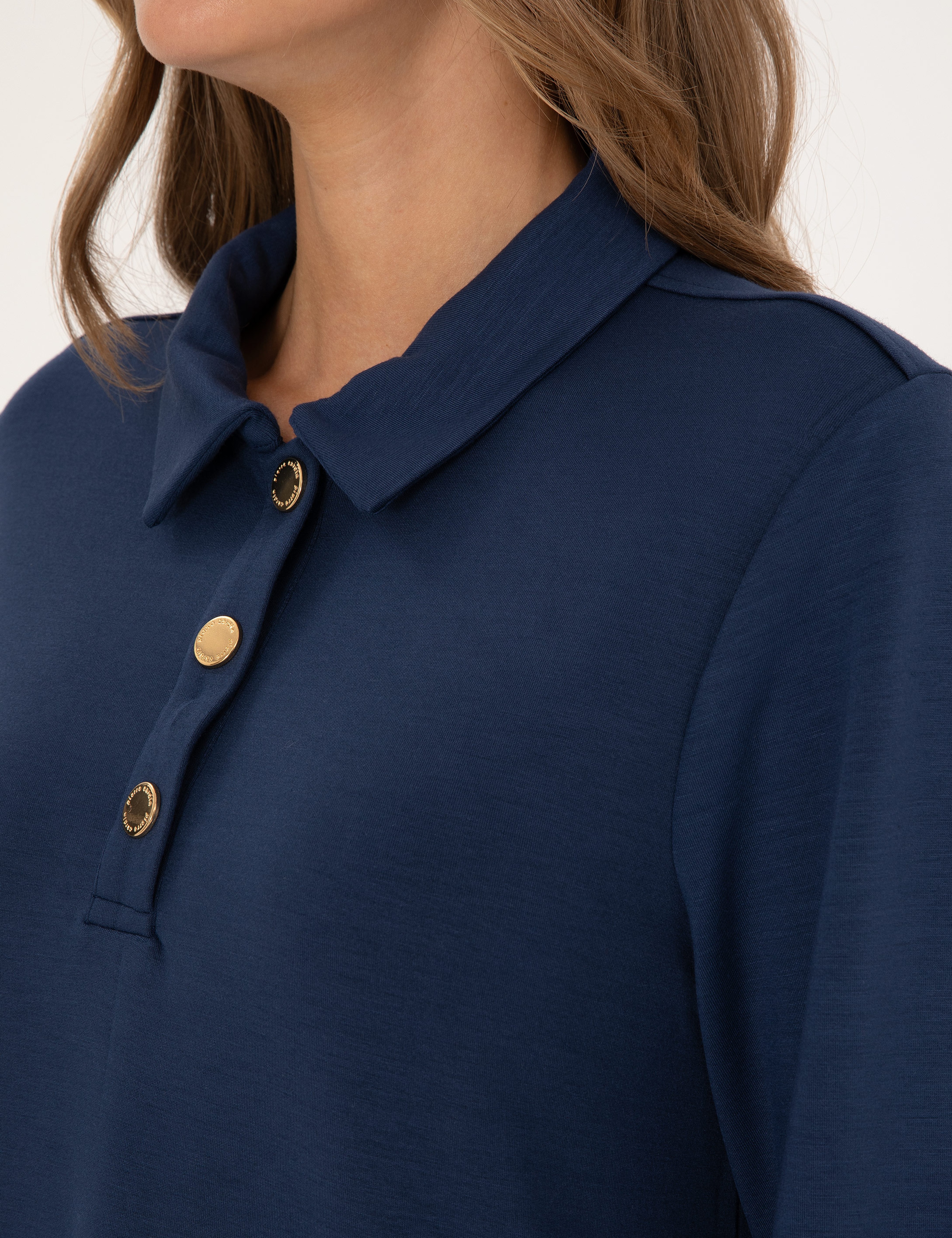 Lacivert Regular Fit Modal Kumaş Örme Elbise - Image 6