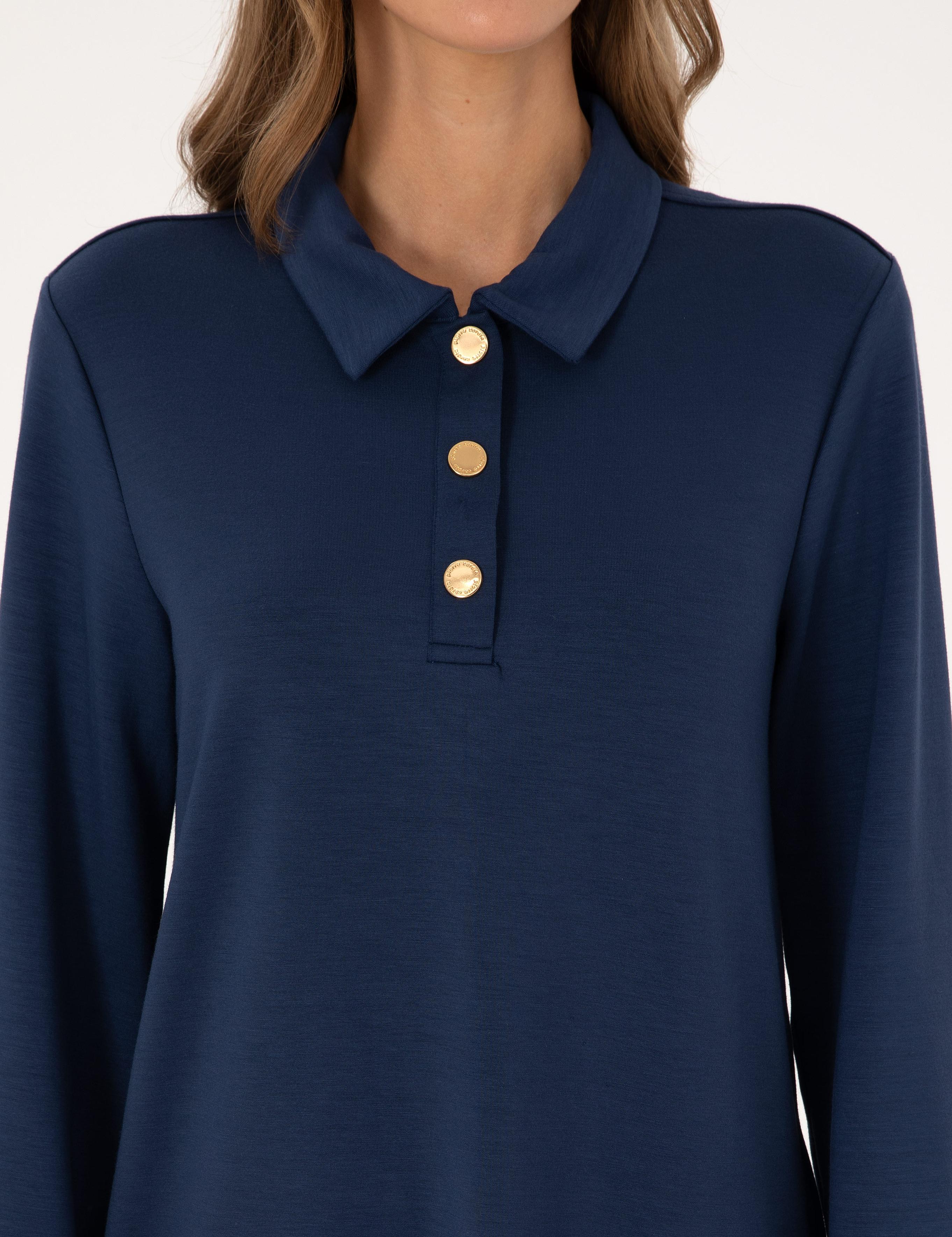 Lacivert Regular Fit Modal Kumaş Örme Elbise