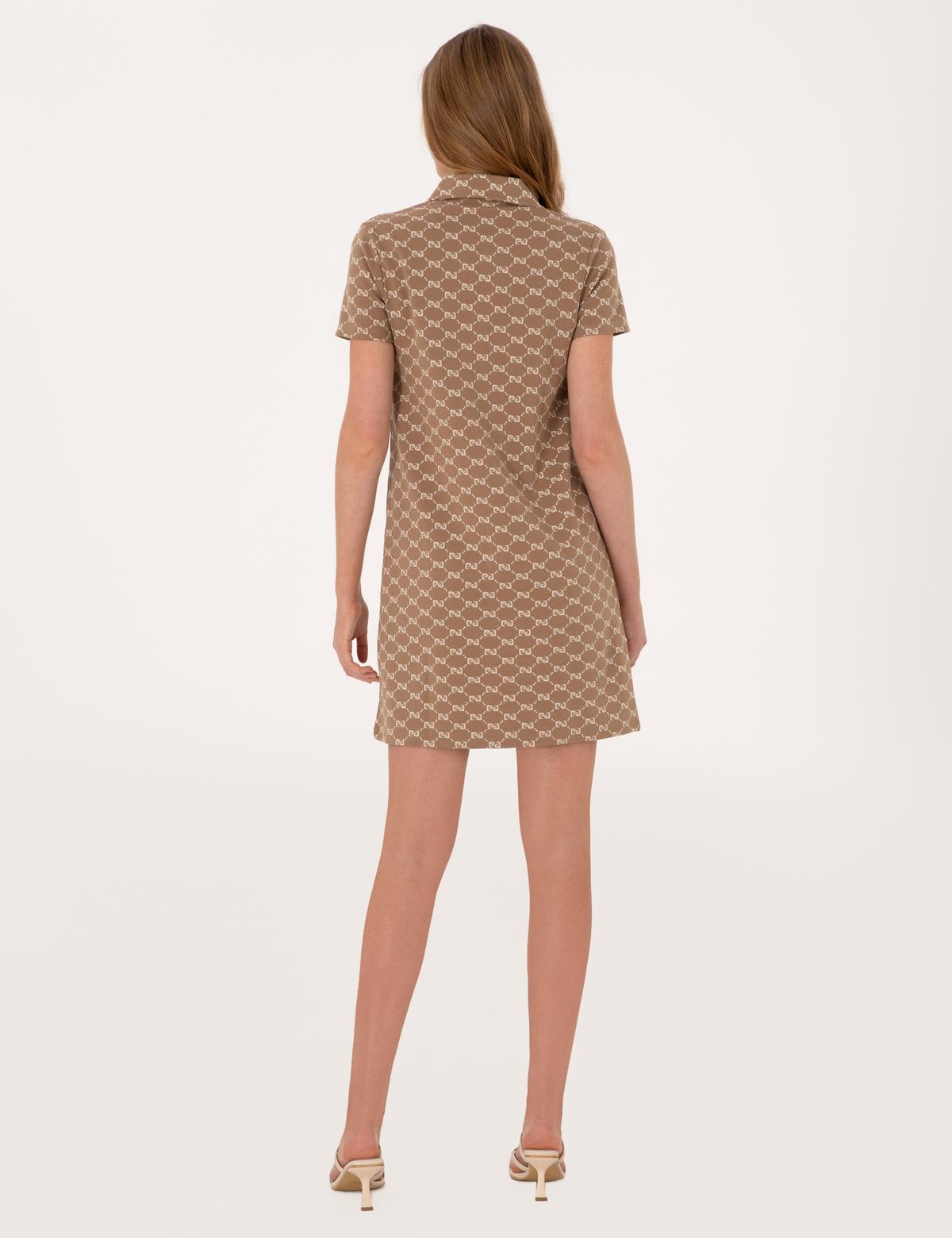 Bej Regular Fit Örme Elbise - 50303296005