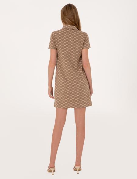 Bej Regular Fit Örme Elbise - 50303296005