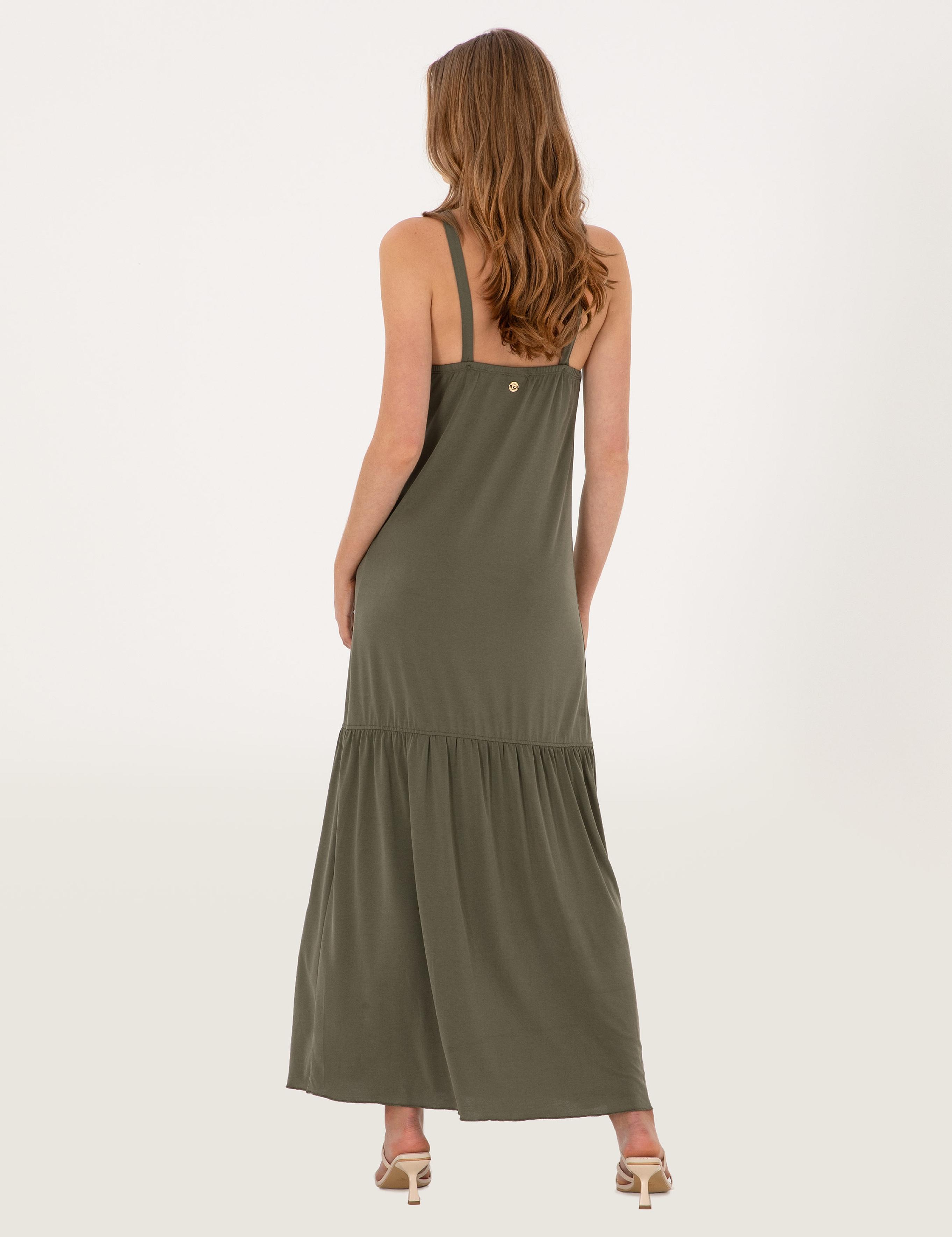 Haki A Kesim Örme Elbise